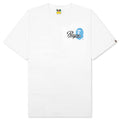 A BATHING APE Cursive College Logo Relaxed Fit Tee - White