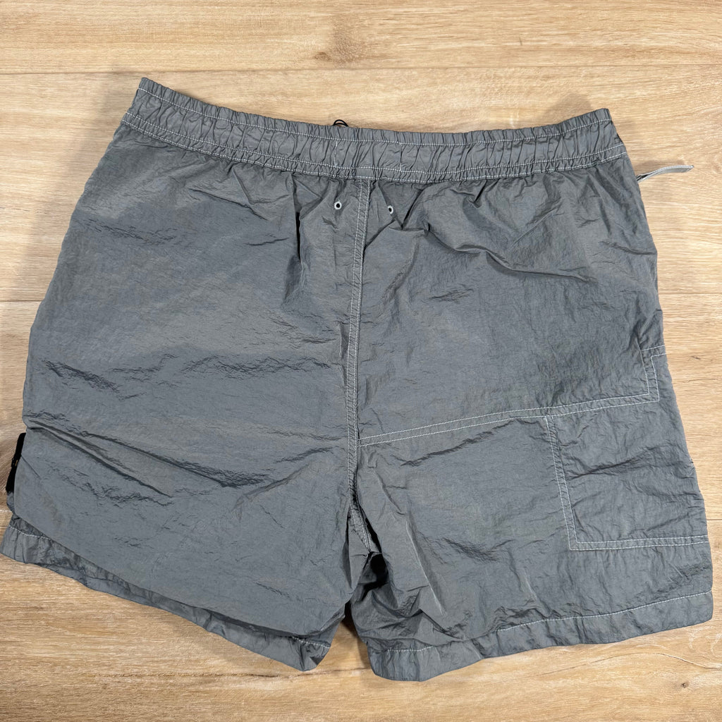 Stone Island Nylon Metal Bermuda Shorts in Pearl Grey Ironleague