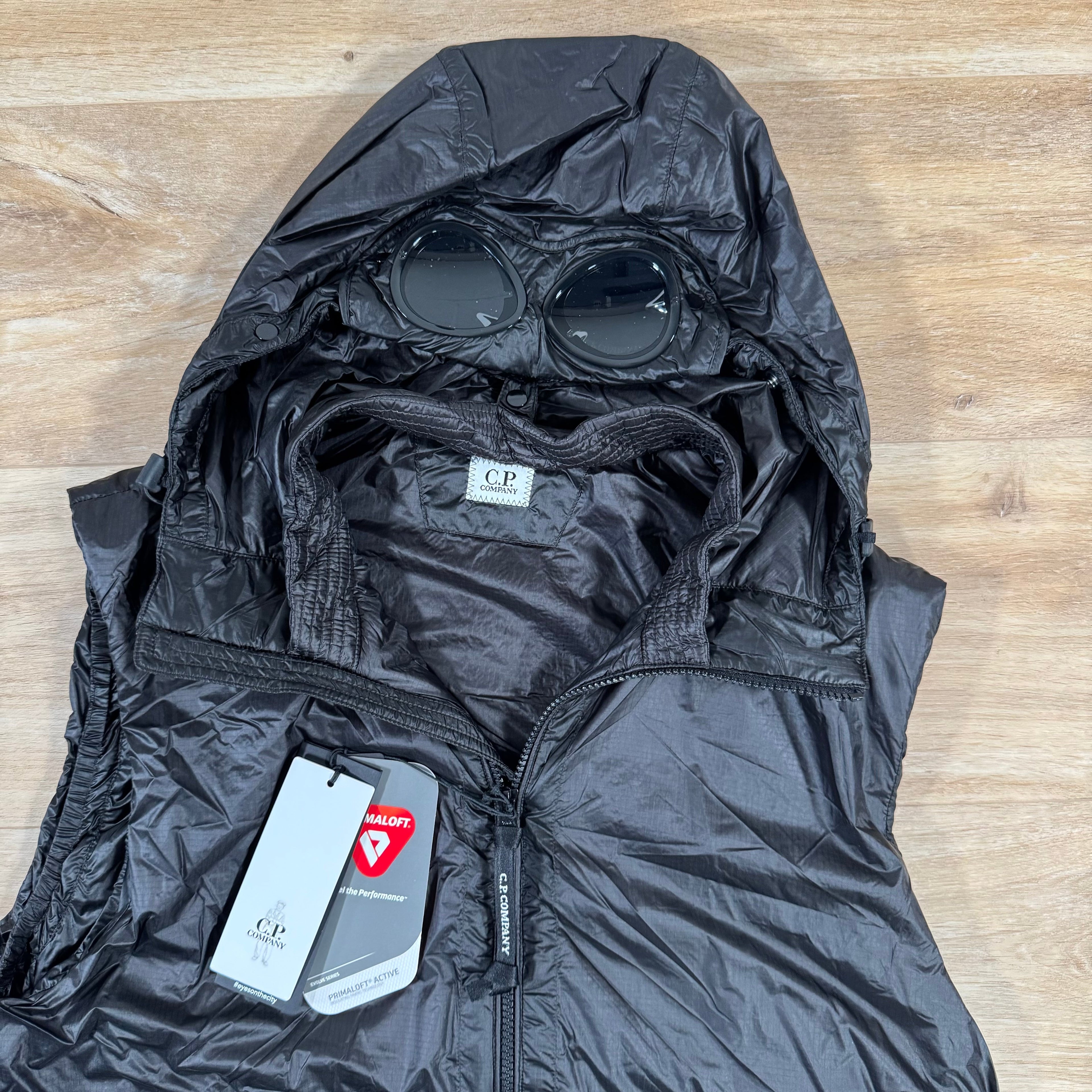 CP Company Nada Shell Primaloft Goggle Vest in Black Ironleague