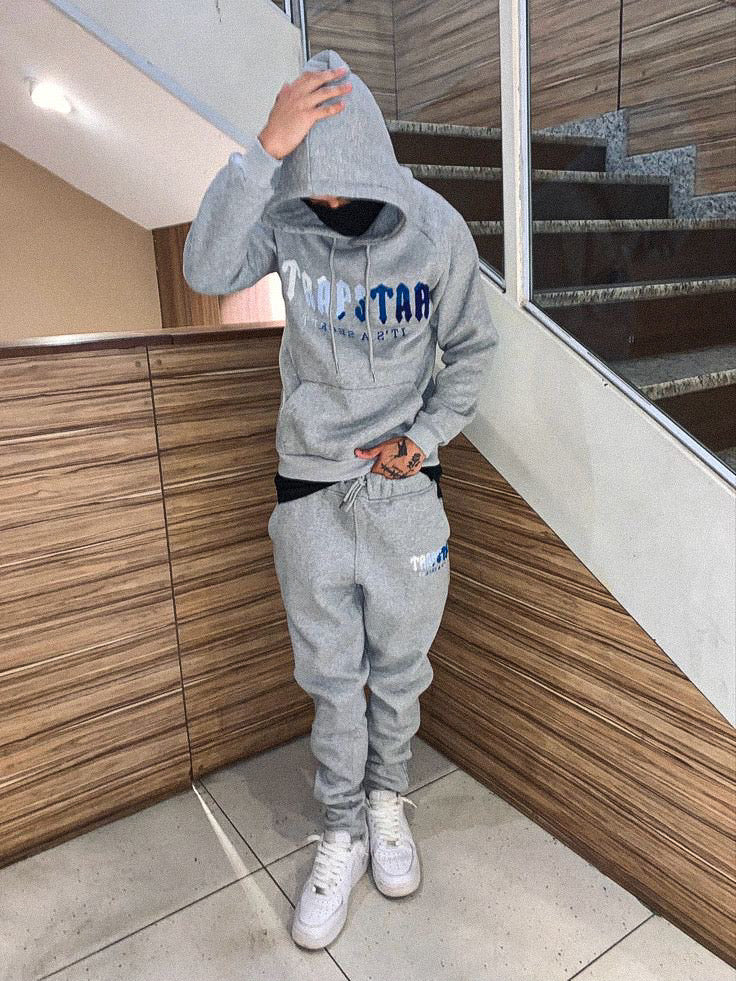 Trapstar Chenille Decoded Tracksuit Ice Flavours - Black/Grey Ironleague