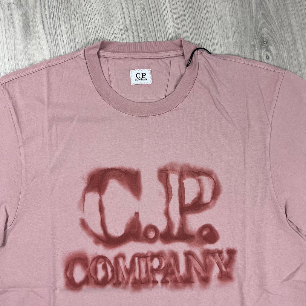 CP Company Printed T-Shirt - Mauve Ironleague