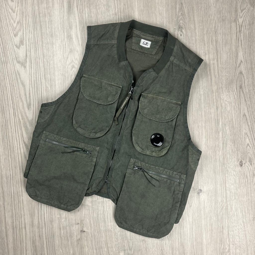 CP Company Ba-Tic Gilet - Thyme Green Ironleague