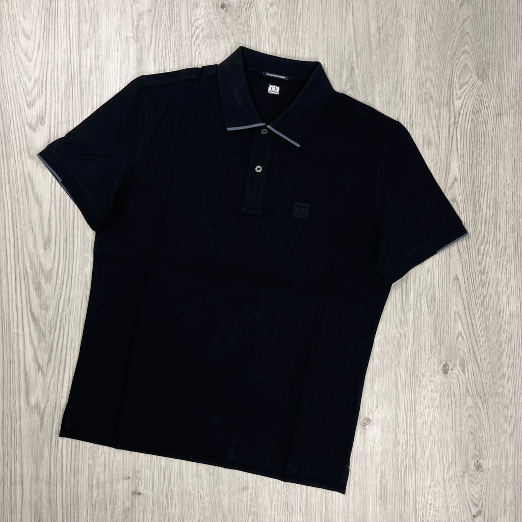 CP Company Metropolis Polo Shirt - Black Ironleague