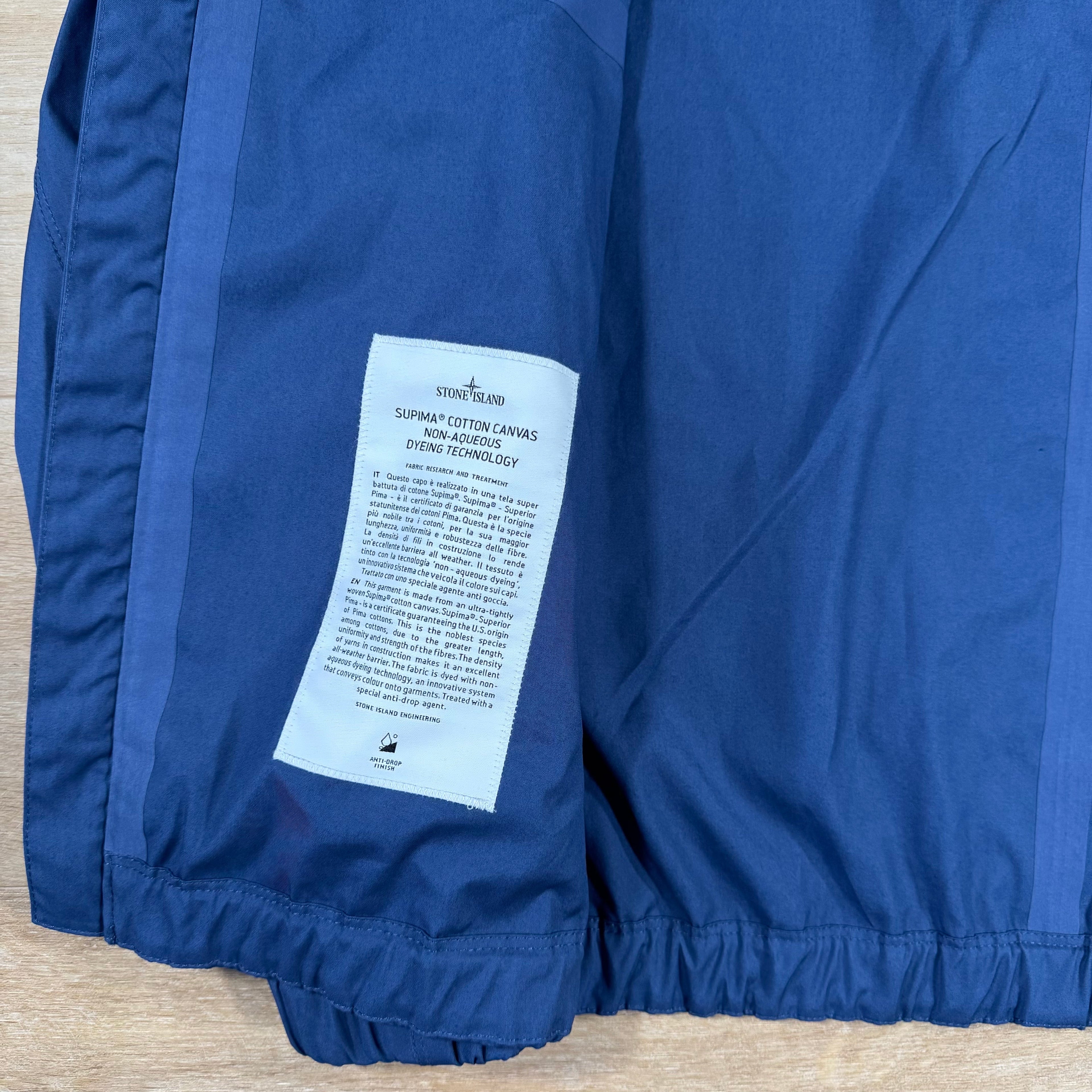 Stone Island Supima Canvas Jacket in Marine Blue Ironleague