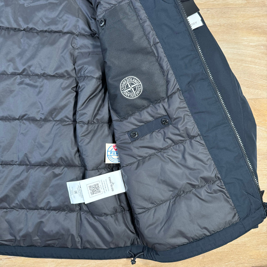 Stone Island Polyester Micro Twill Jacket in Navy Ironleague