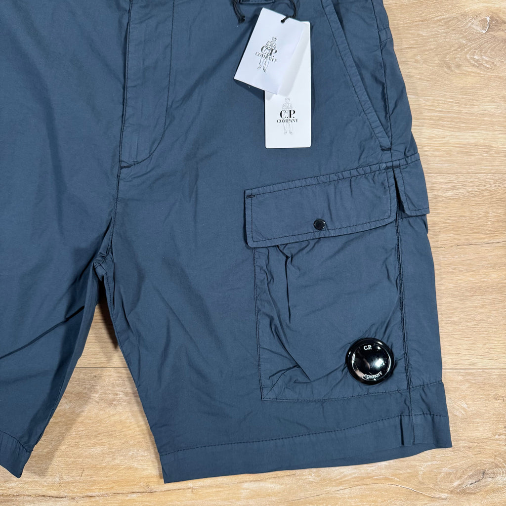 CP Company 50 Fili Stretch Cargo Shorts in India Ink Ironleague