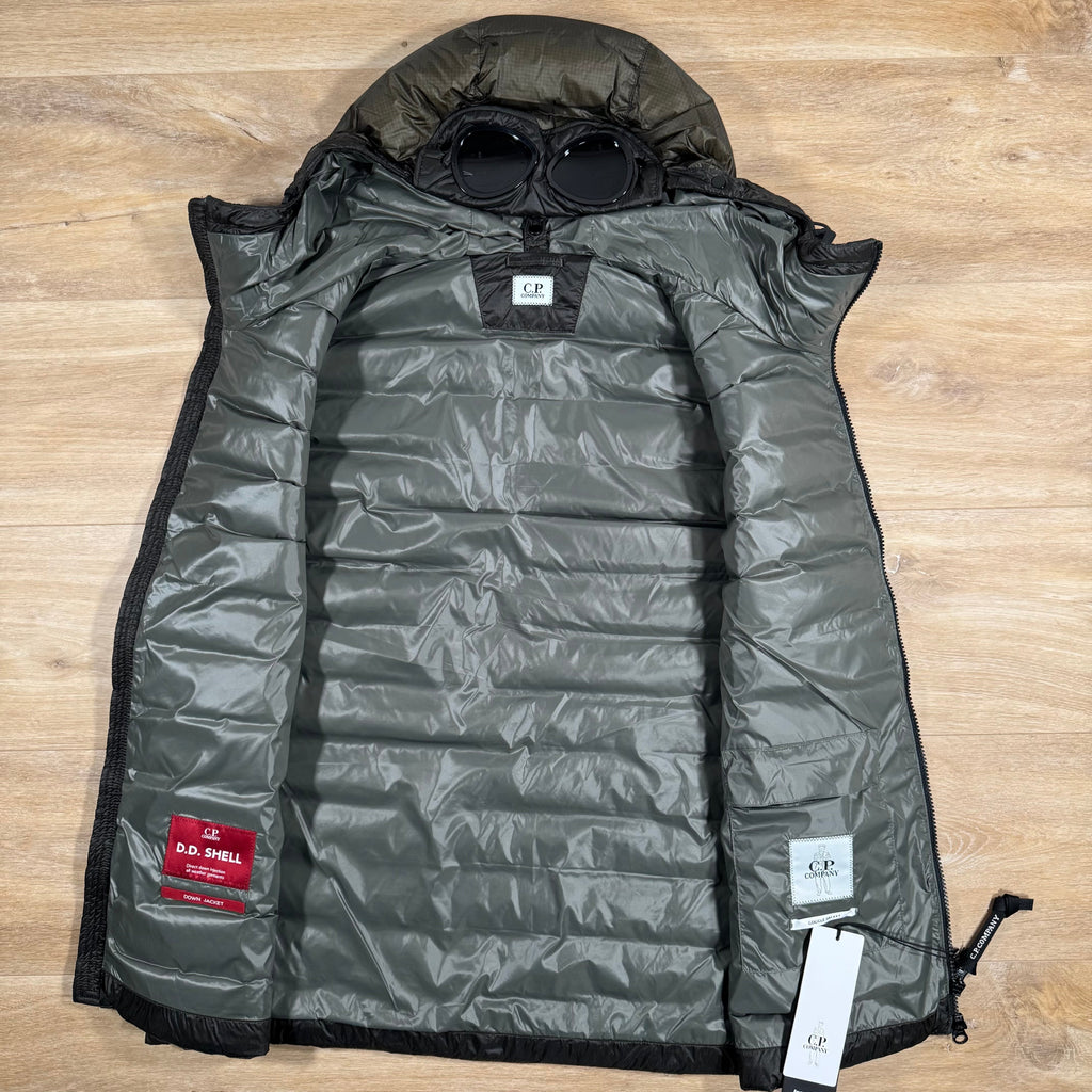 CP Company DD Shell Goggle Down Vest in Grape Leaf Ironleague