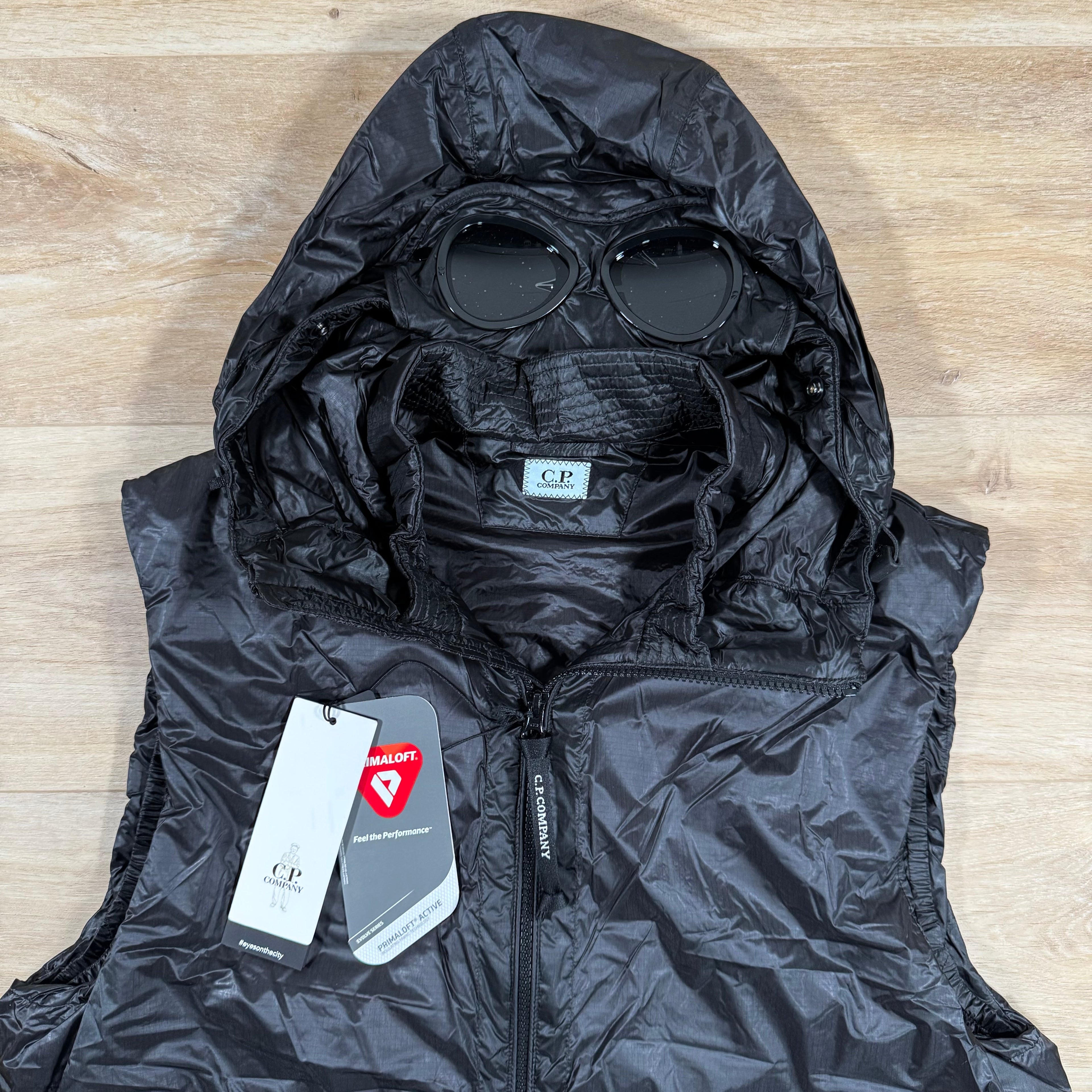 CP Company Nada Shell Goggle Vest in Black Ironleague