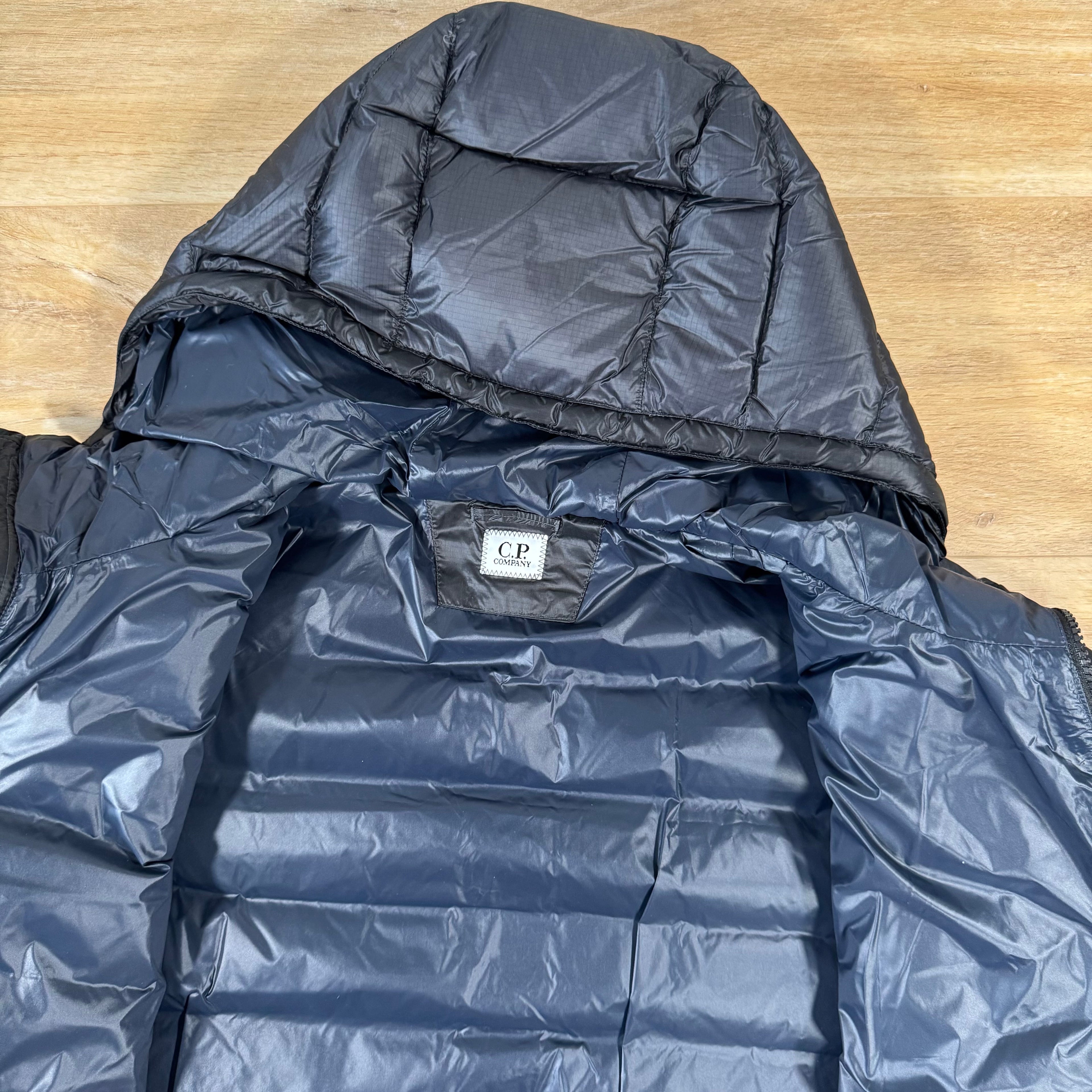 CP Company DD Shell Lens Down Jacket in Navy Ironleague