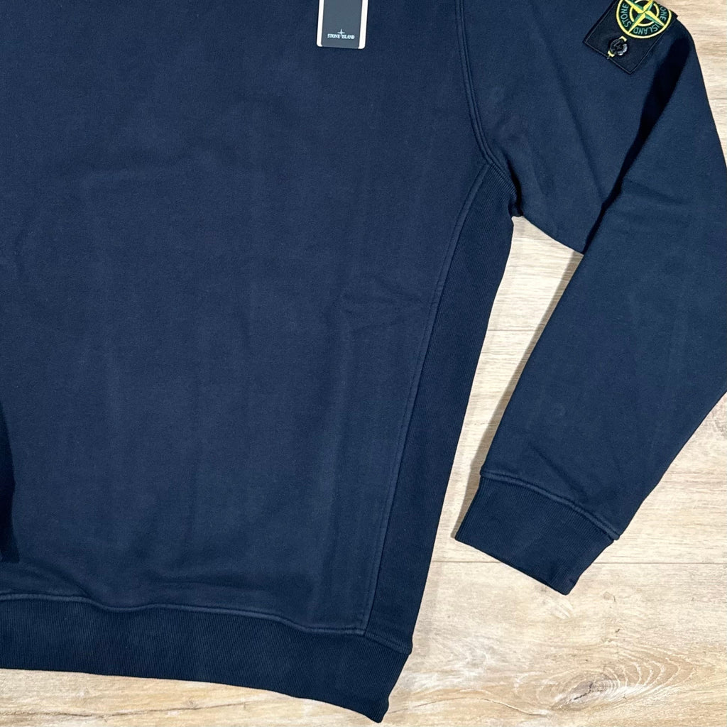 Stone Island Garment Dyed Crewneck Sweatshirt in Navy Ironleague