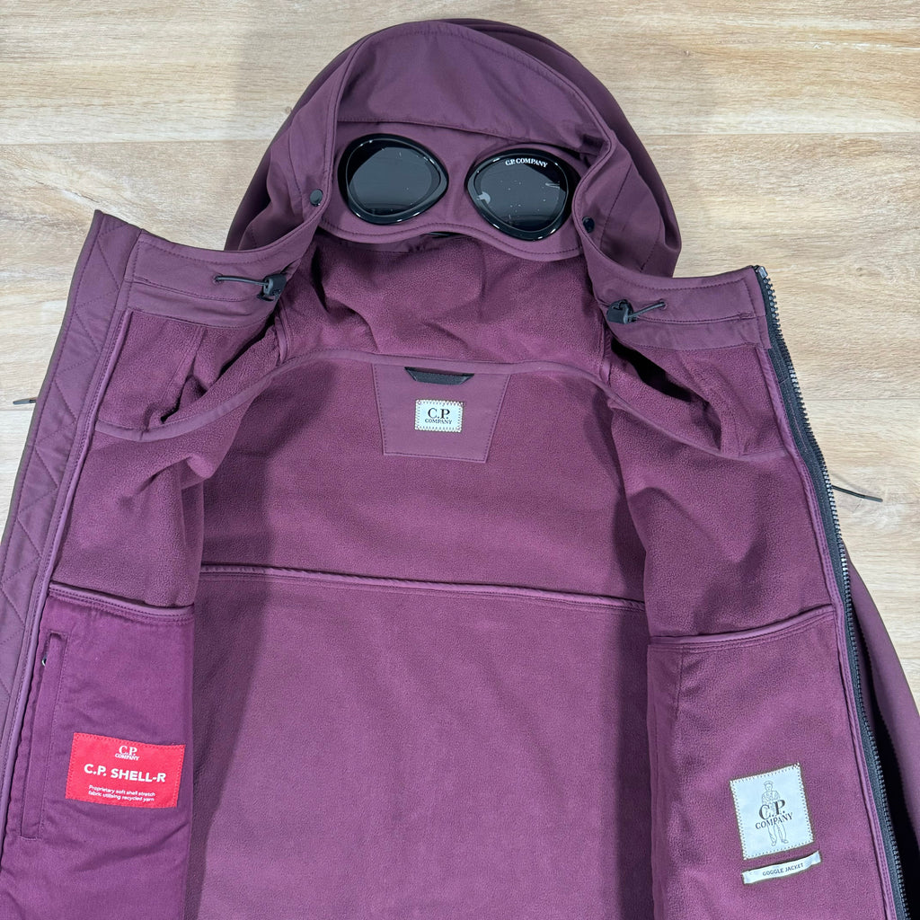 CP Company Shell-R Goggle Jacket in Potent Purple Ironleague