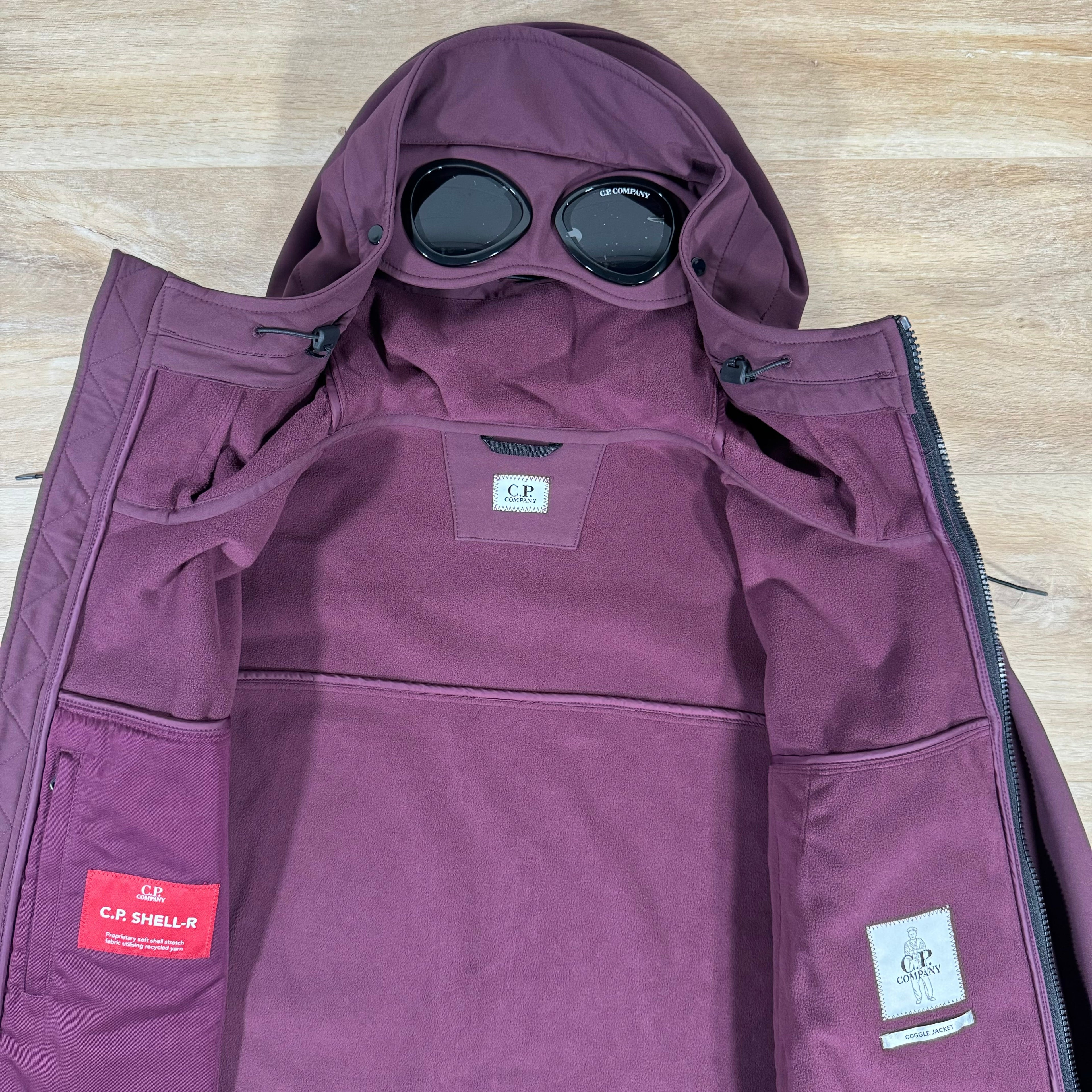 CP Company Shell-R Goggle Jacket in Potent Purple Ironleague