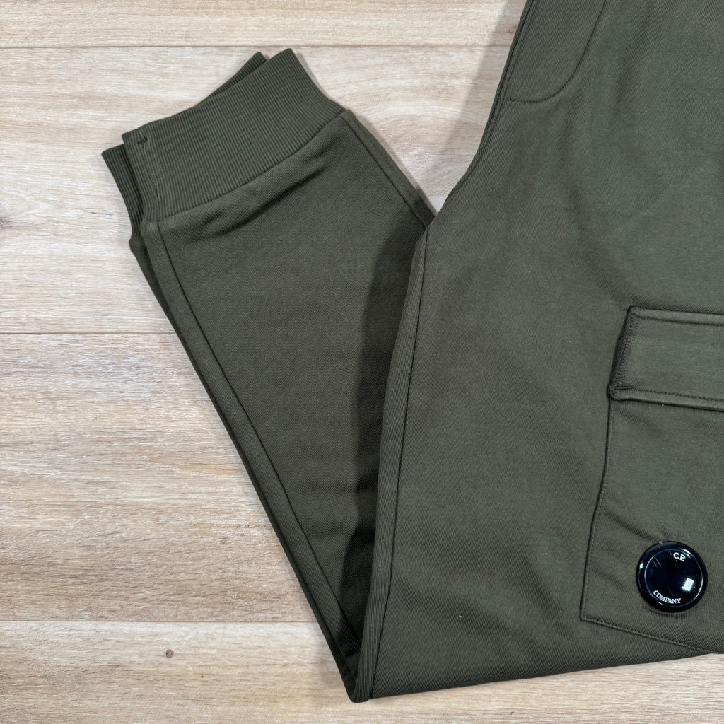 CP Company Diagonal Raised Lens Sweatpants in Ivy Green Ironleague