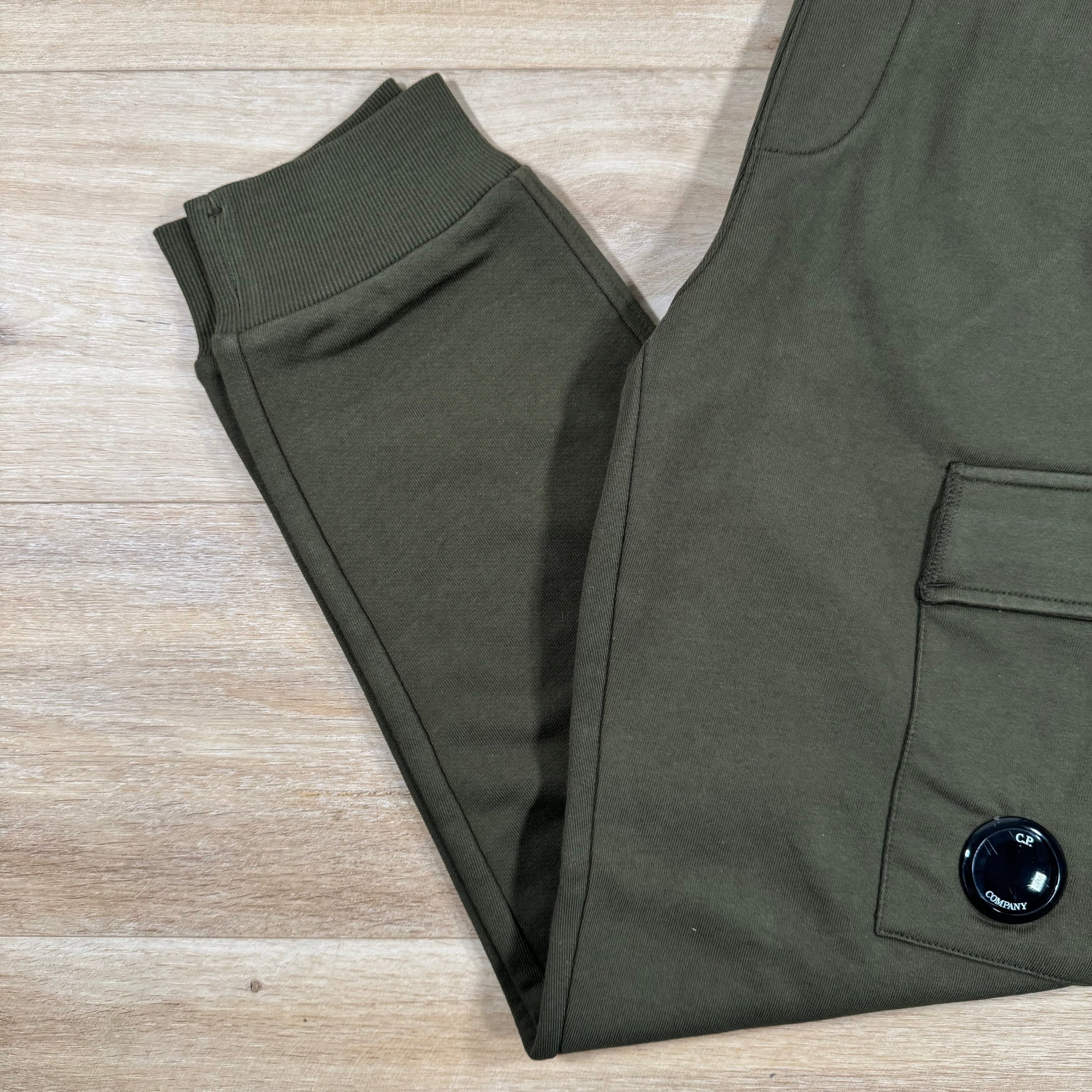 CP Company Diagonal Raised Lens Sweatpants in Ivy Green Ironleague