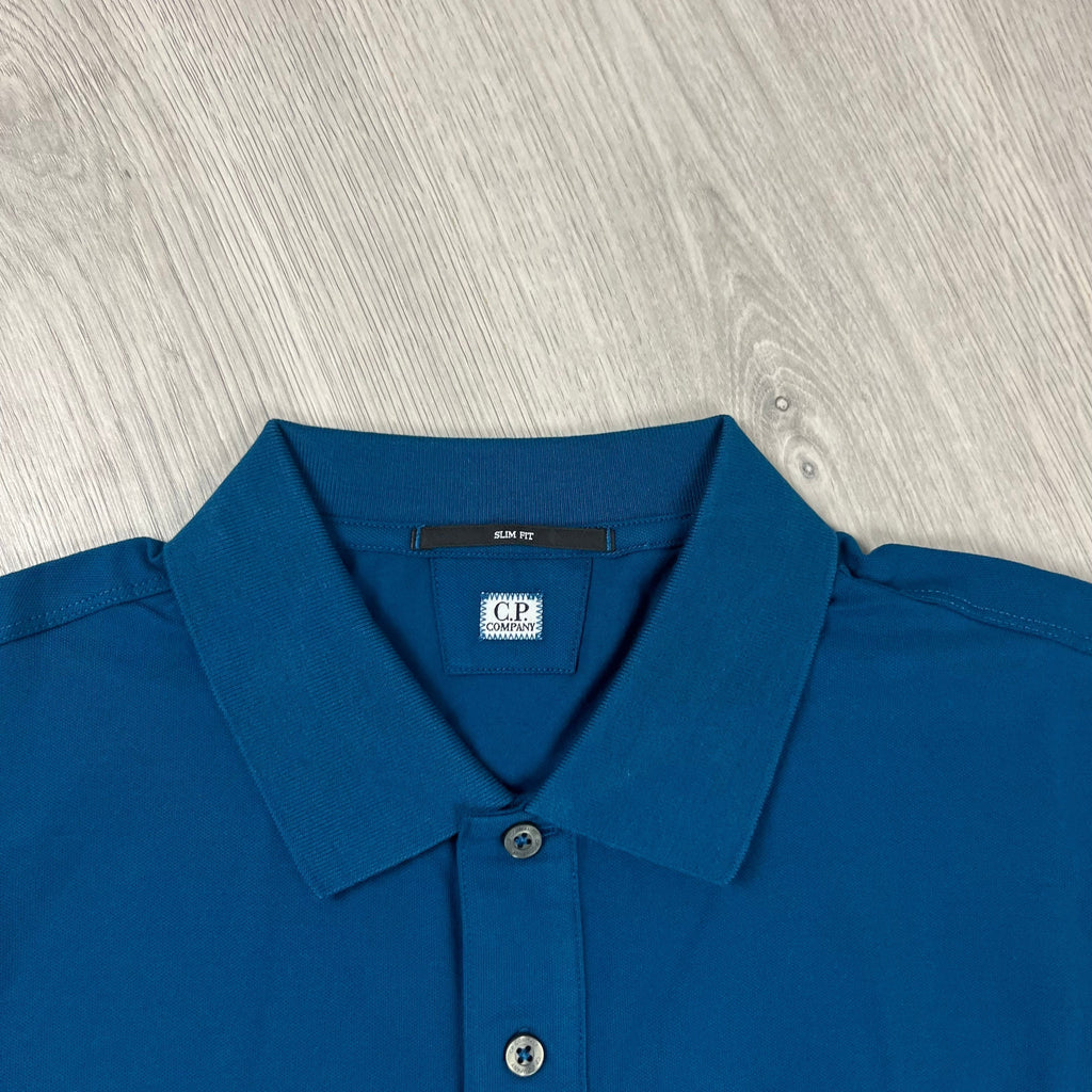 CP Company Piquet Polo Shirt - Ink Blue Ironleague