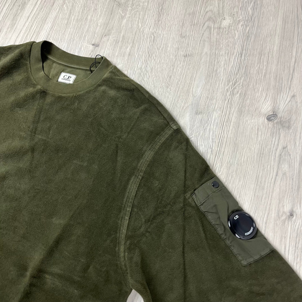 CP Company Raised Fleece Sweatshirt - Ivy Green Ironleague