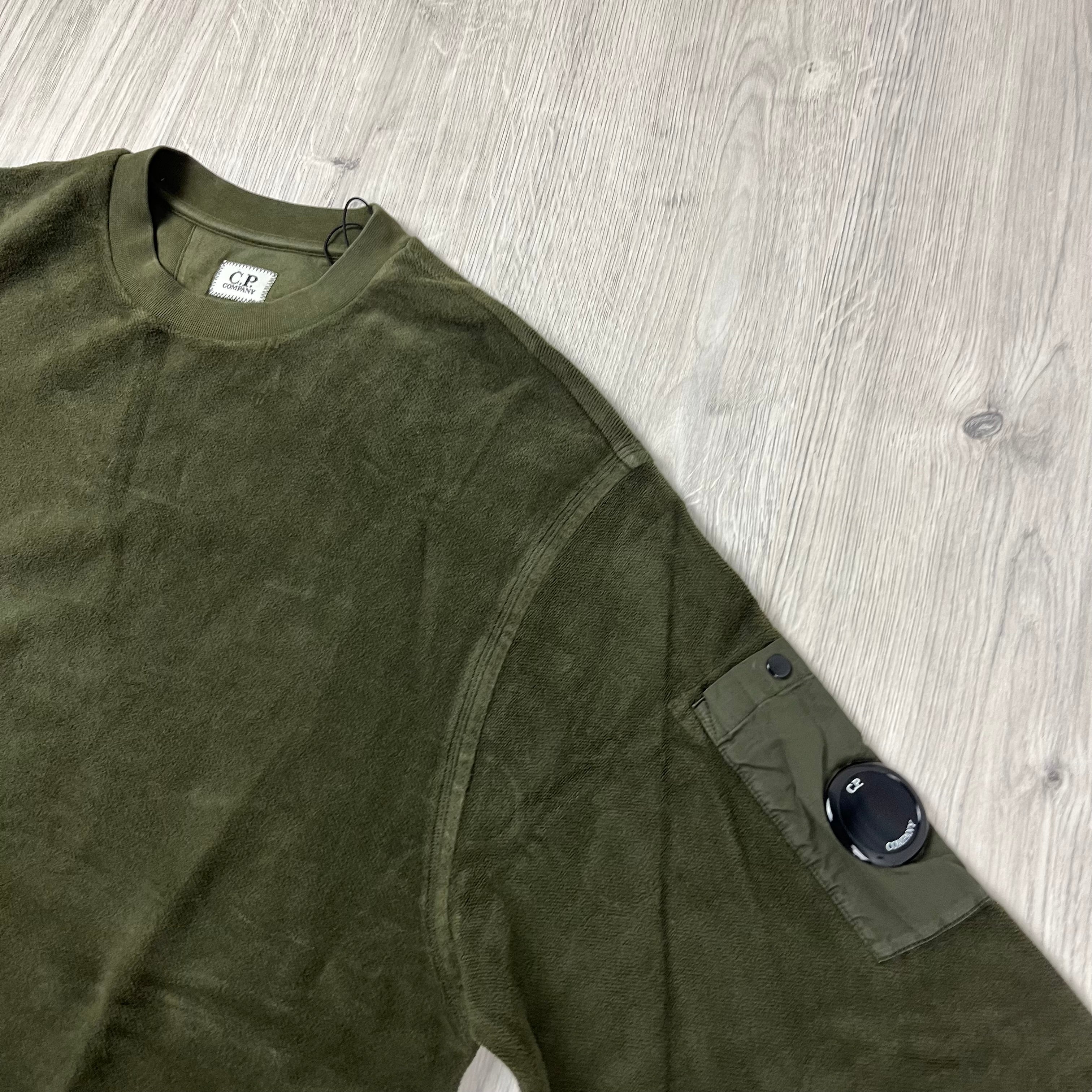 CP Company Raised Fleece Sweatshirt - Ivy Green Ironleague