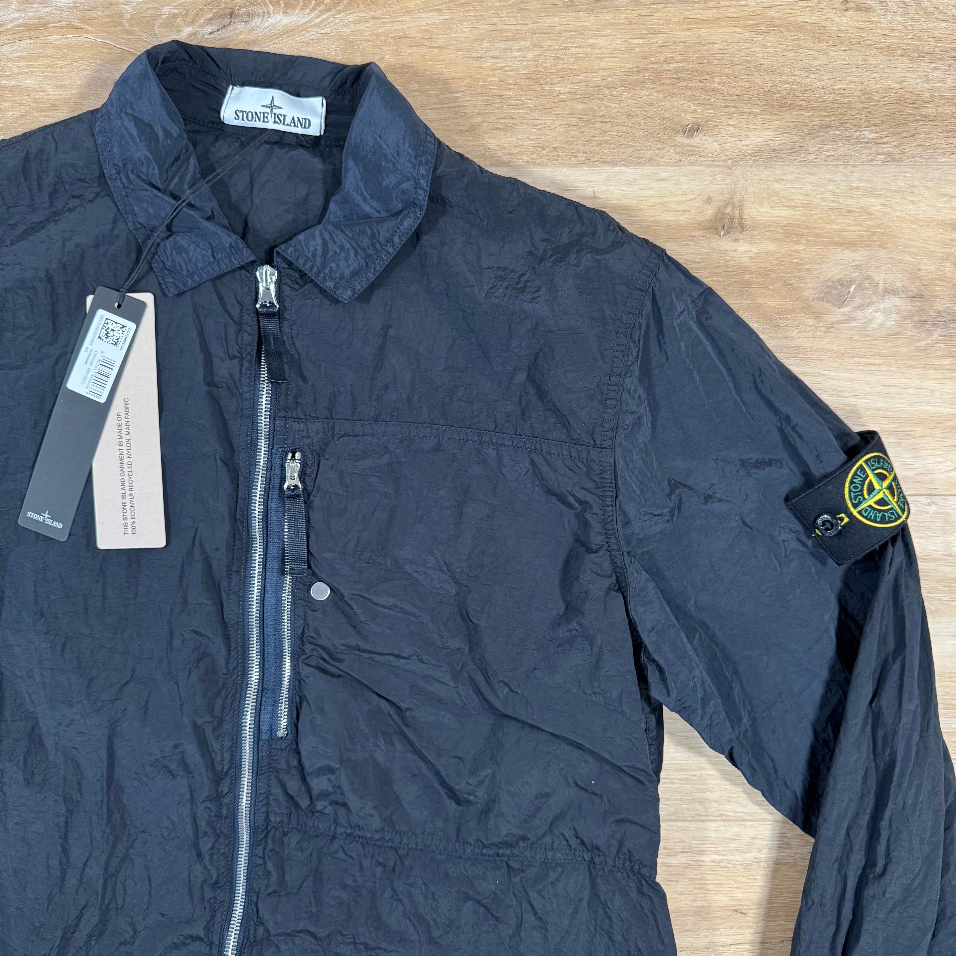 Stone Island Nylon Metal Overshirt in Navy Ironleague