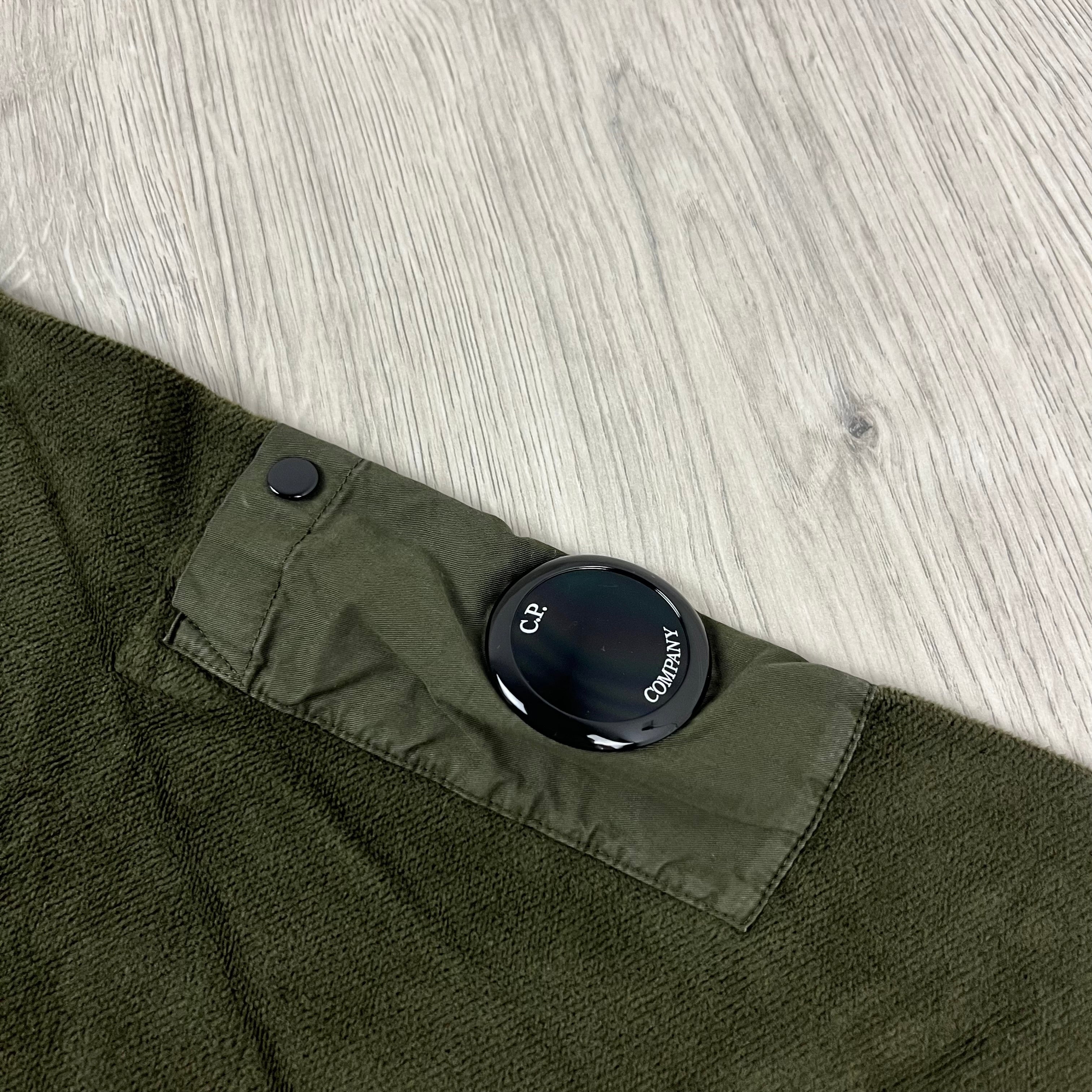 CP Company Raised Fleece Sweatshirt - Ivy Green Ironleague