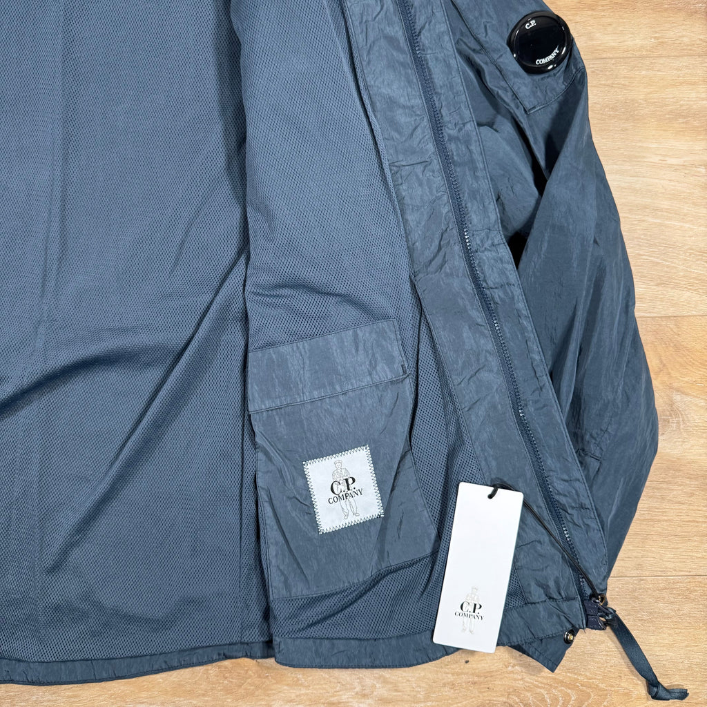 CP Company Chrome-R Lens Overshirt in India Ink Ironleague