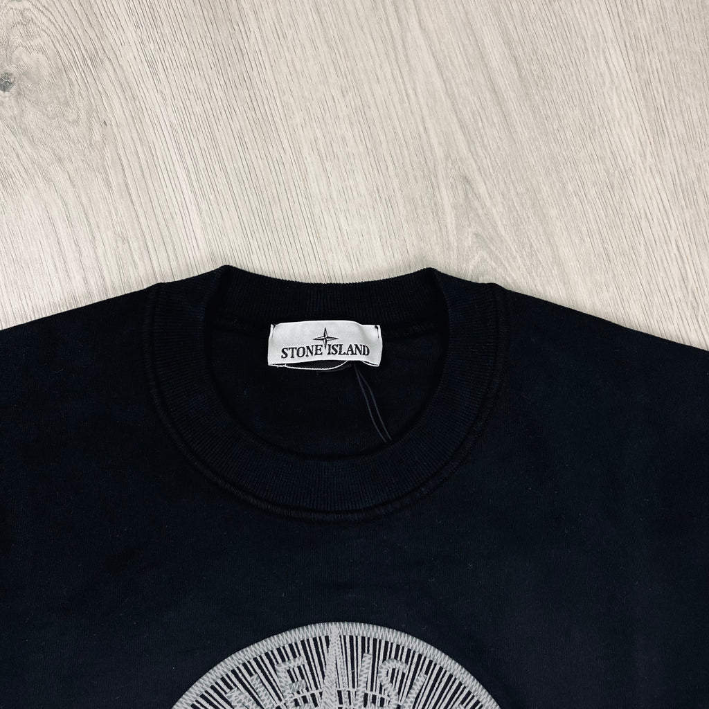 Stone Island Embroidered Sweatshirt - Black Ironleague