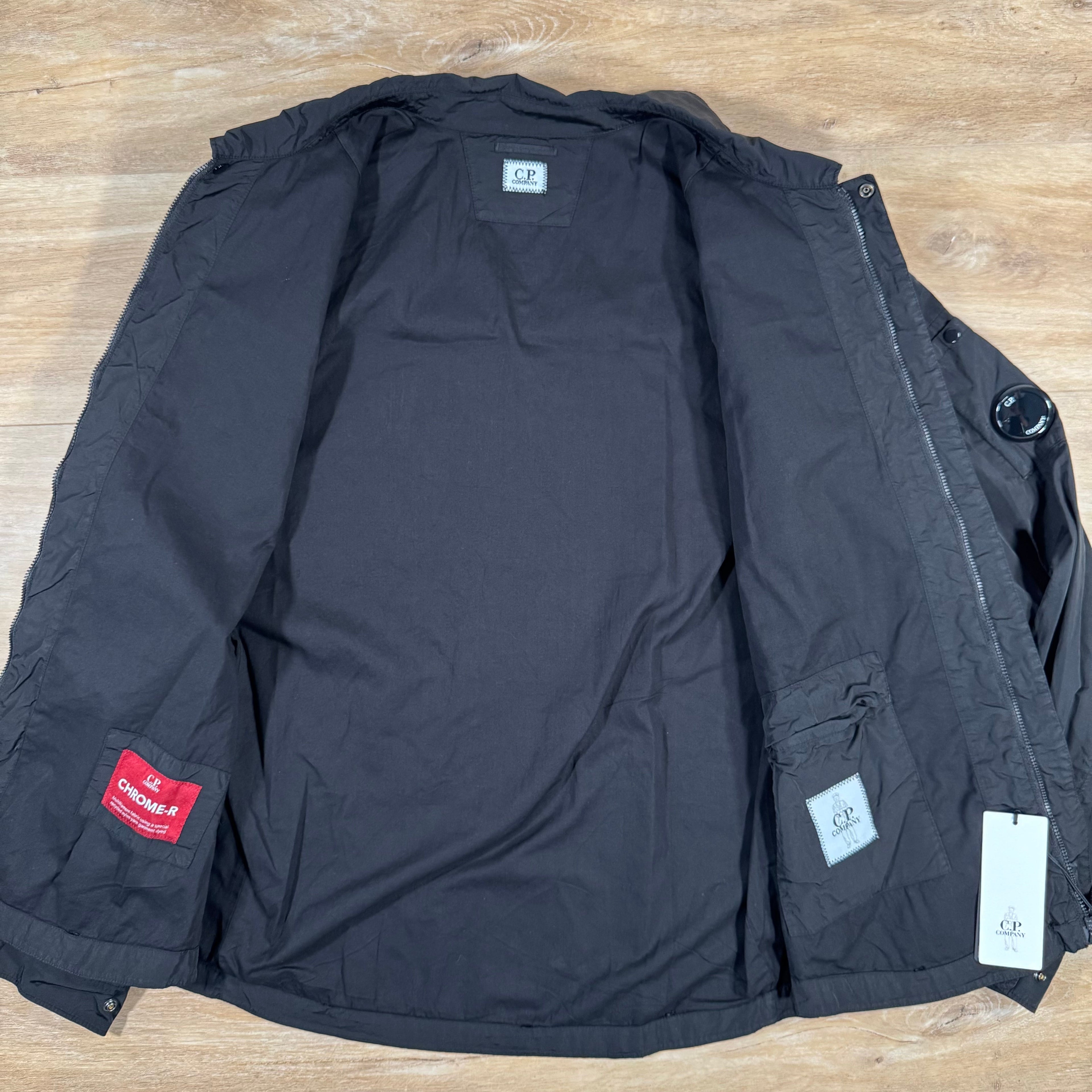 CP Company Chrome-R Lens Overshirt in Black Ironleague