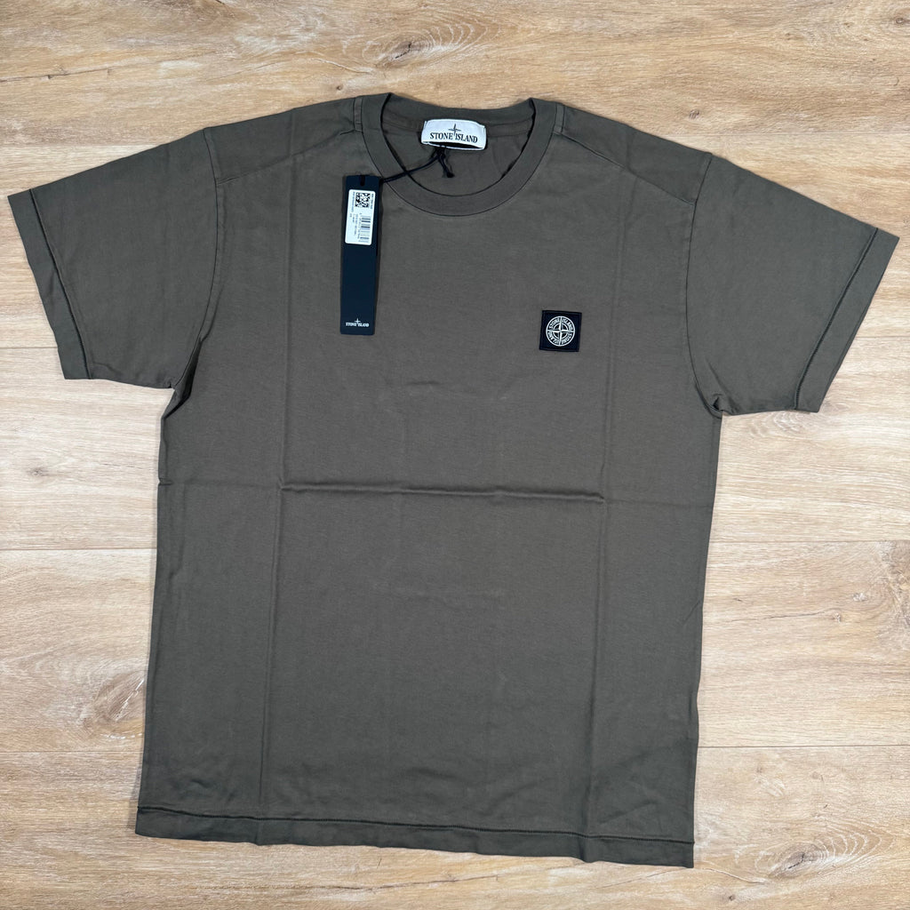 Stone Island Patch Logo T-Shirt in Military Green Ironleague