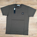 Stone Island Patch Logo T-Shirt in Military Green Ironleague