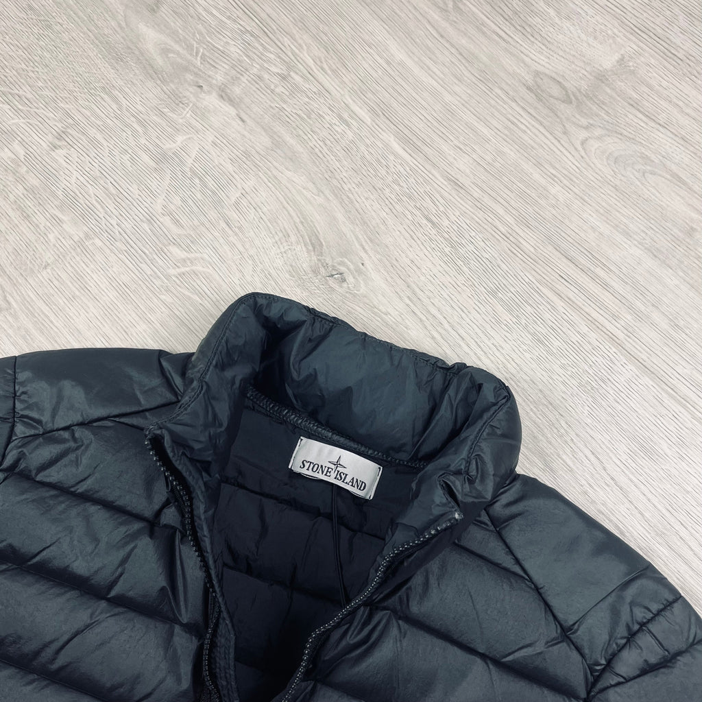 Stone Island Woven Down Jacket - Black Ironleague