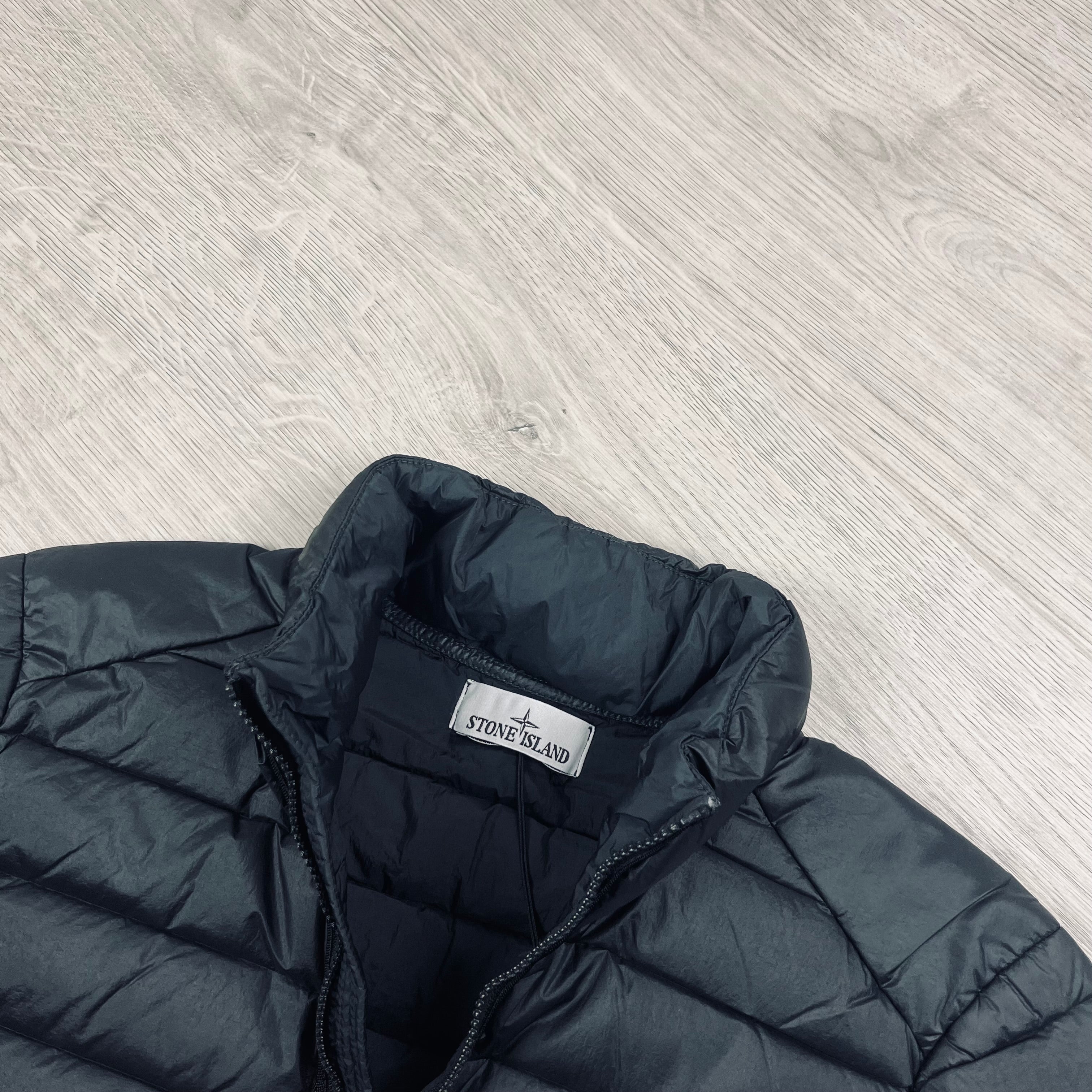 Stone Island Woven Down Jacket - Black Ironleague