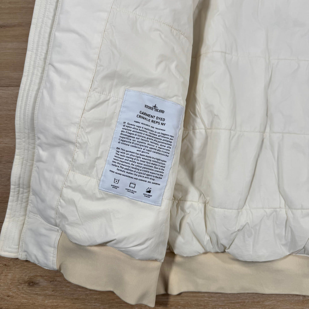 Stone Island Crinkle Reps NY Padded Jacket in Ivory Ironleague