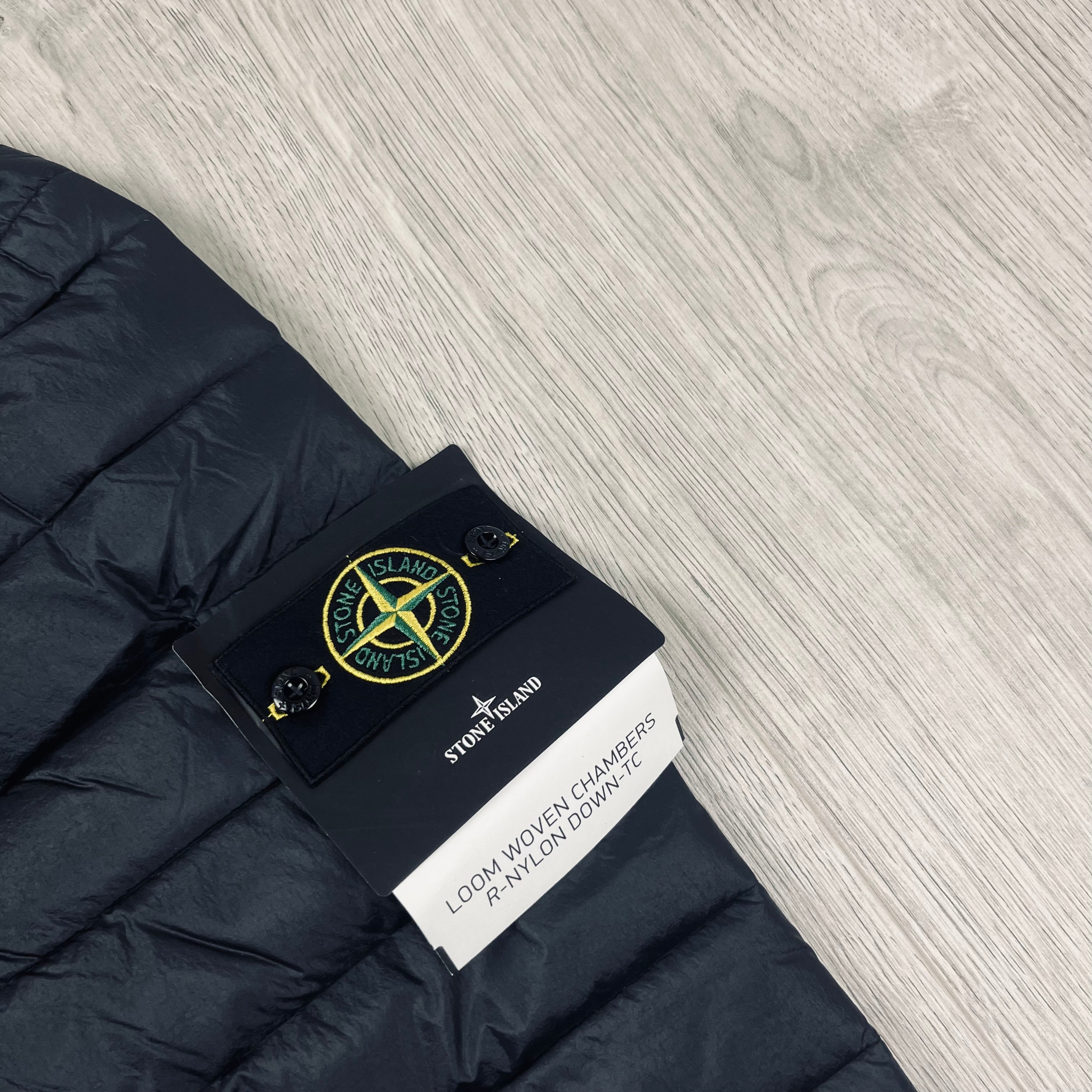 Stone Island Woven Down Jacket - Black Ironleague