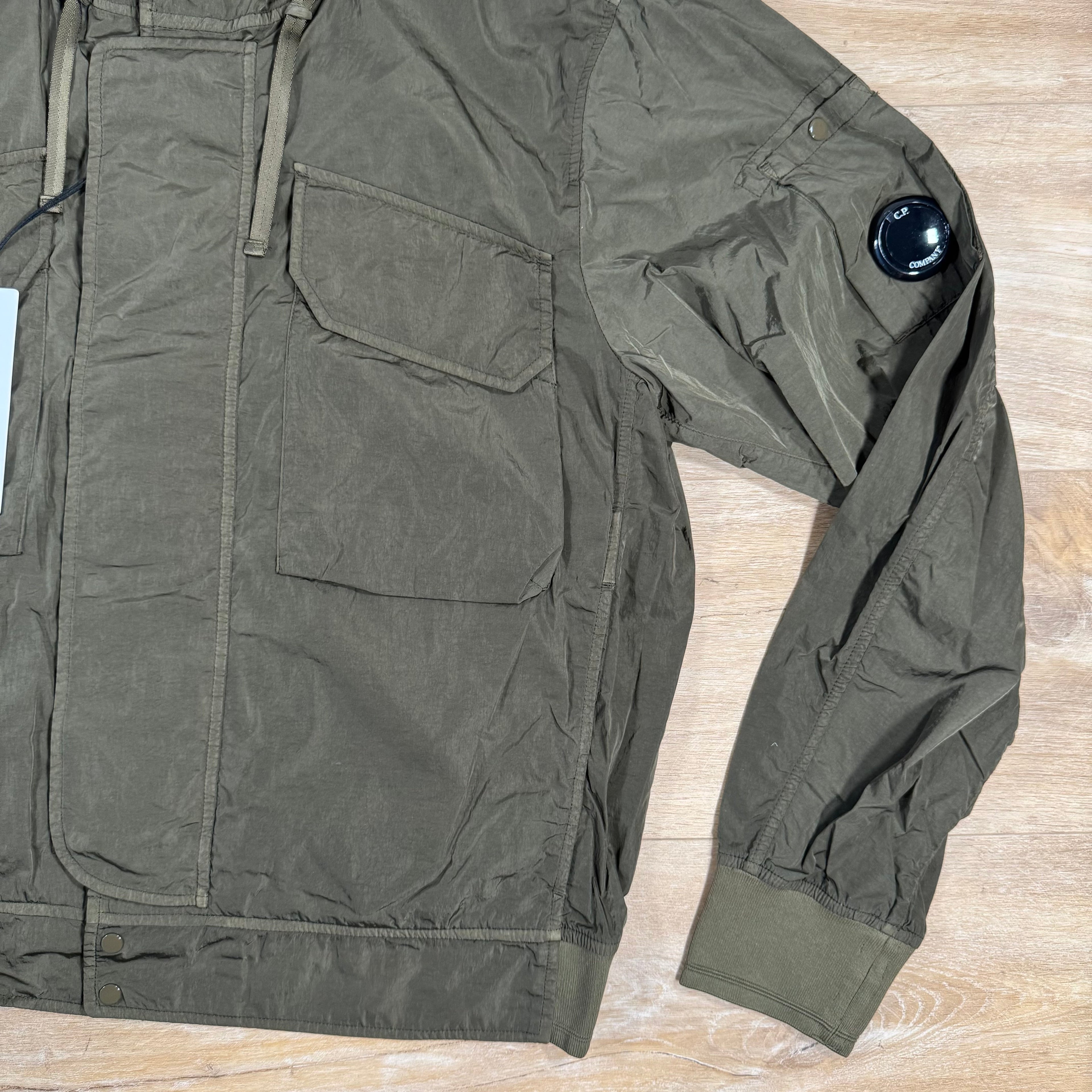 CP Company Chrome-R Hooded Lens Jacket in Ivy Green Ironleague