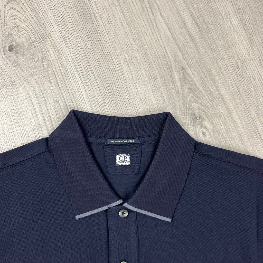 CP Company Metropolis Polo Shirt - Navy Ironleague
