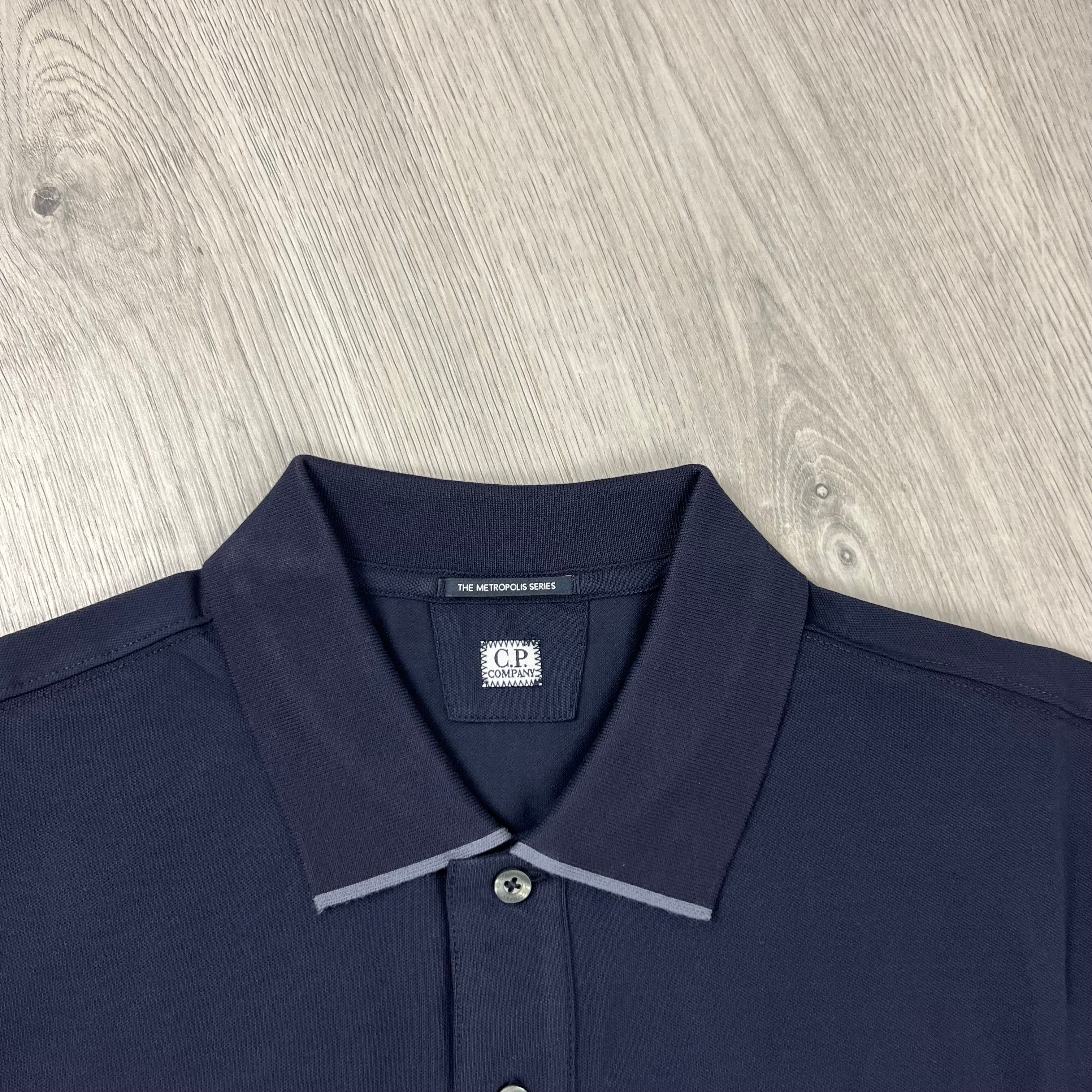 CP Company Metropolis Polo Shirt - Navy Ironleague