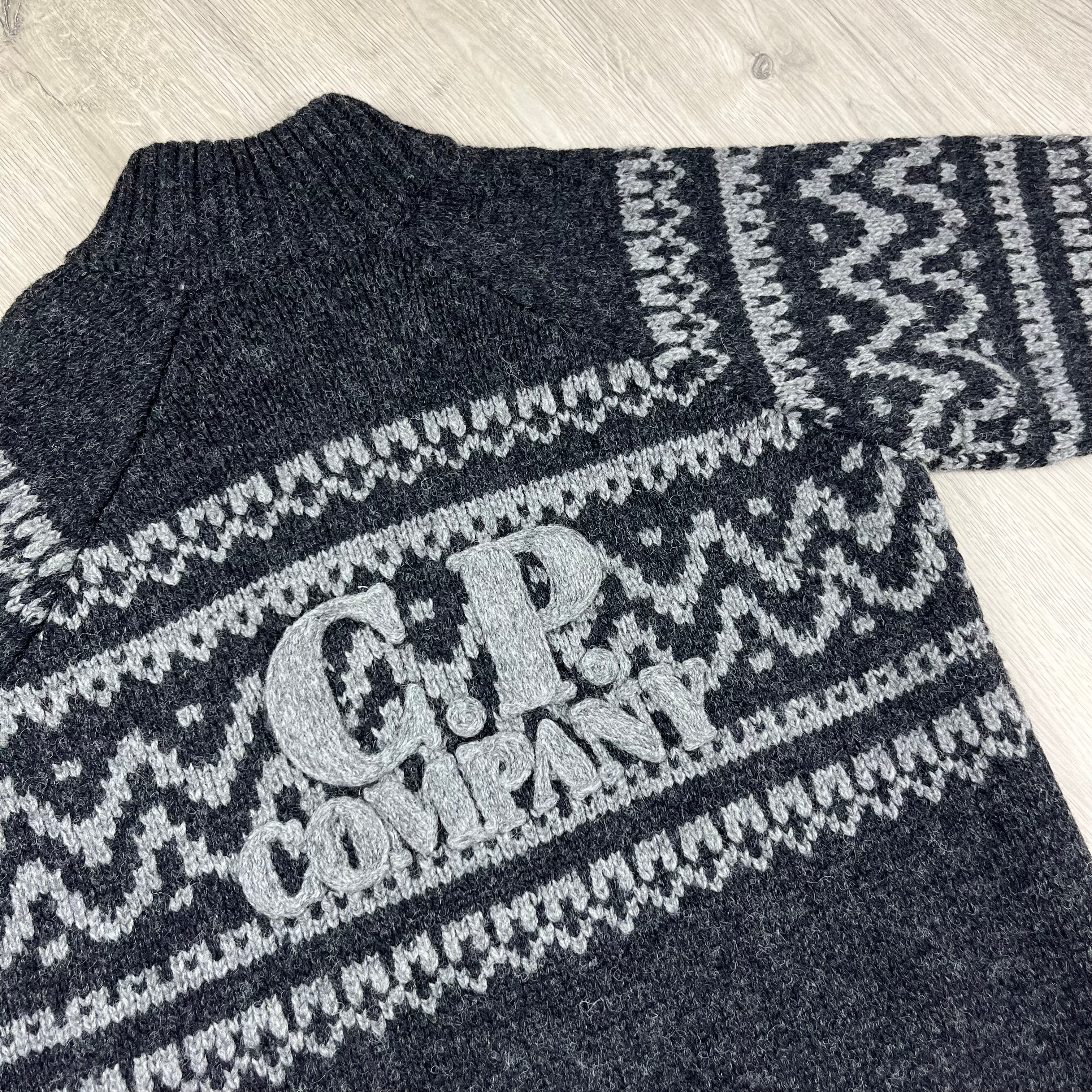 CP Company Jacquard Wool Fleece - Black Ironleague