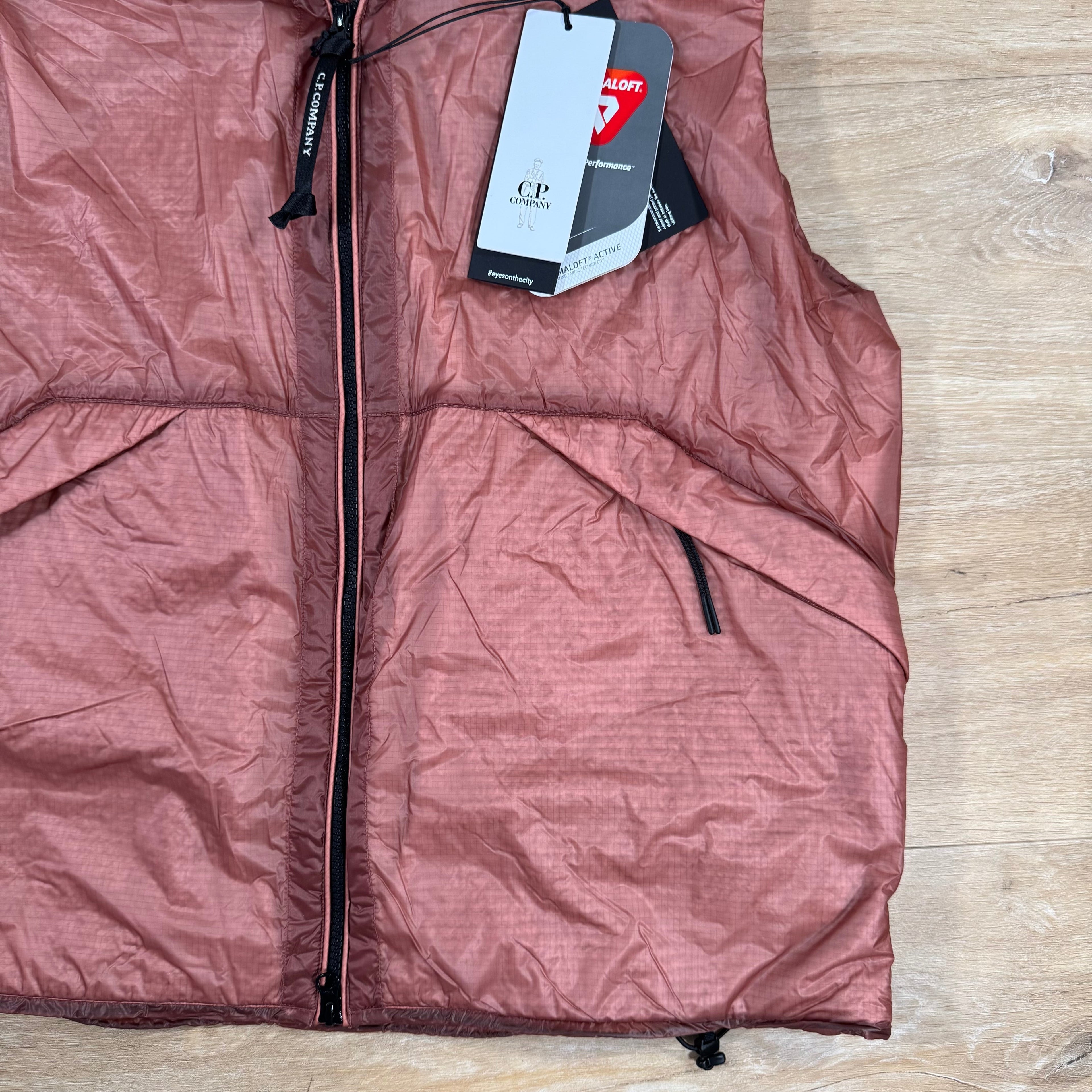 CP Company Nada Shell Primaloft Goggle Vest in Canyon Clay - Pink Ironleague