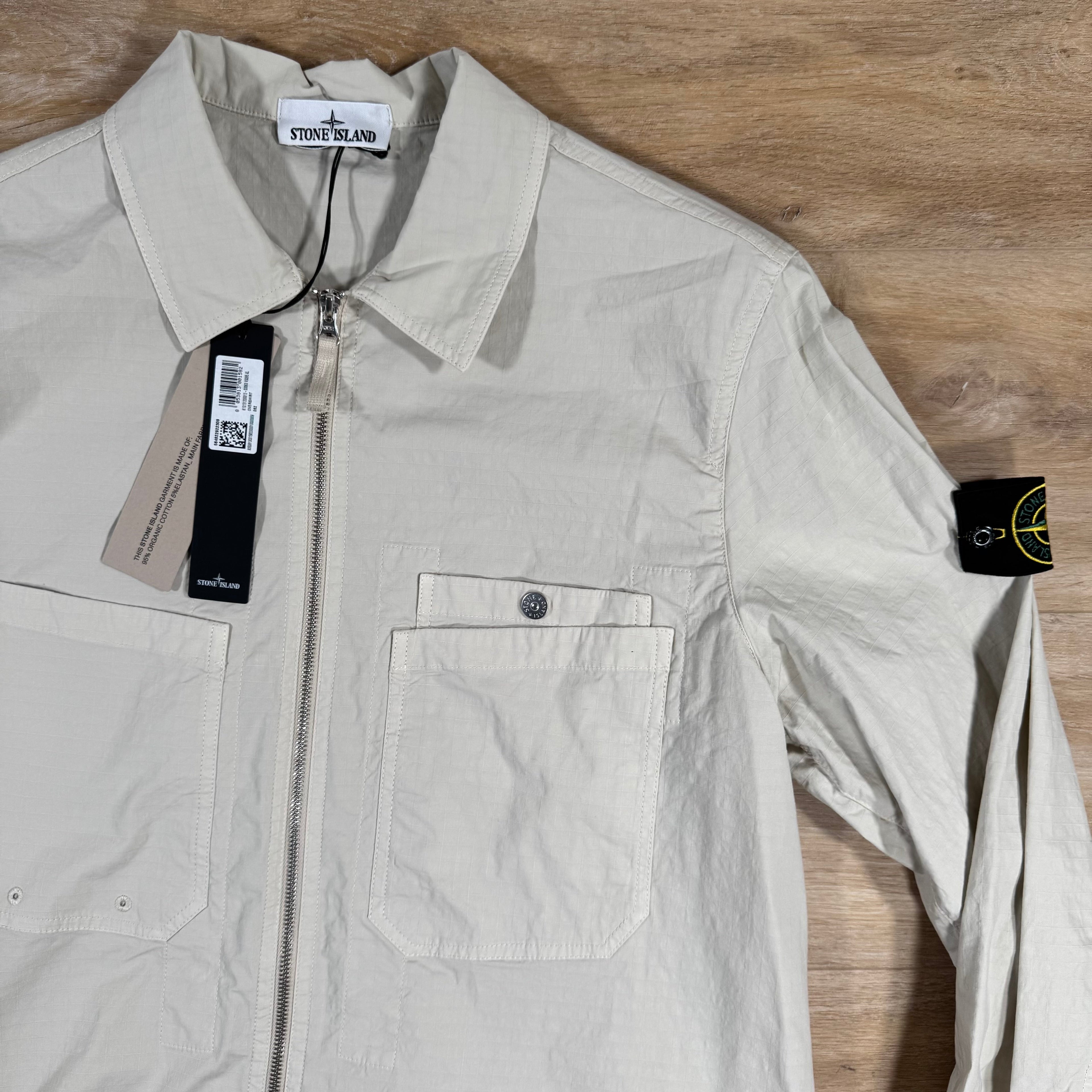 Stone Island Mil-Spec Stretch Ripstop-TC Overshirt in Sand Ironleague