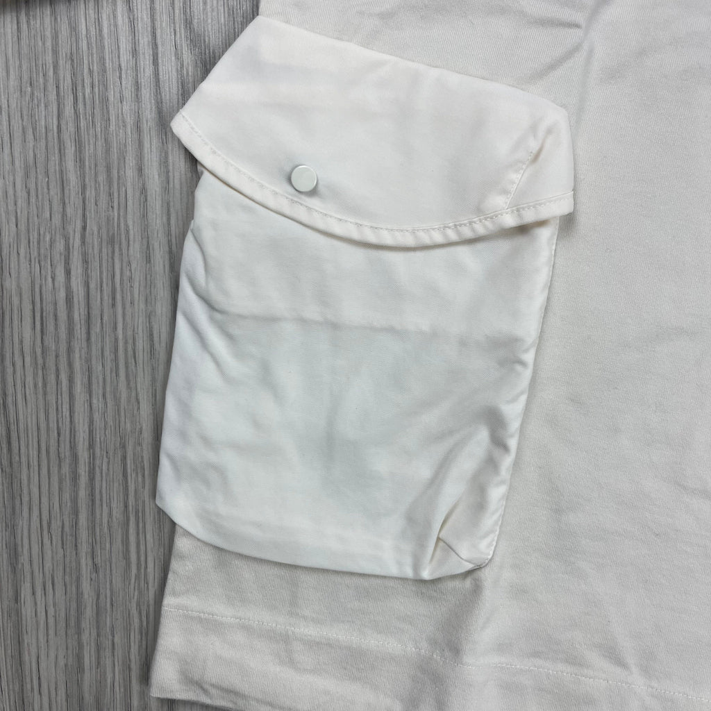 CP Company Zip Hoodie - White Ironleague