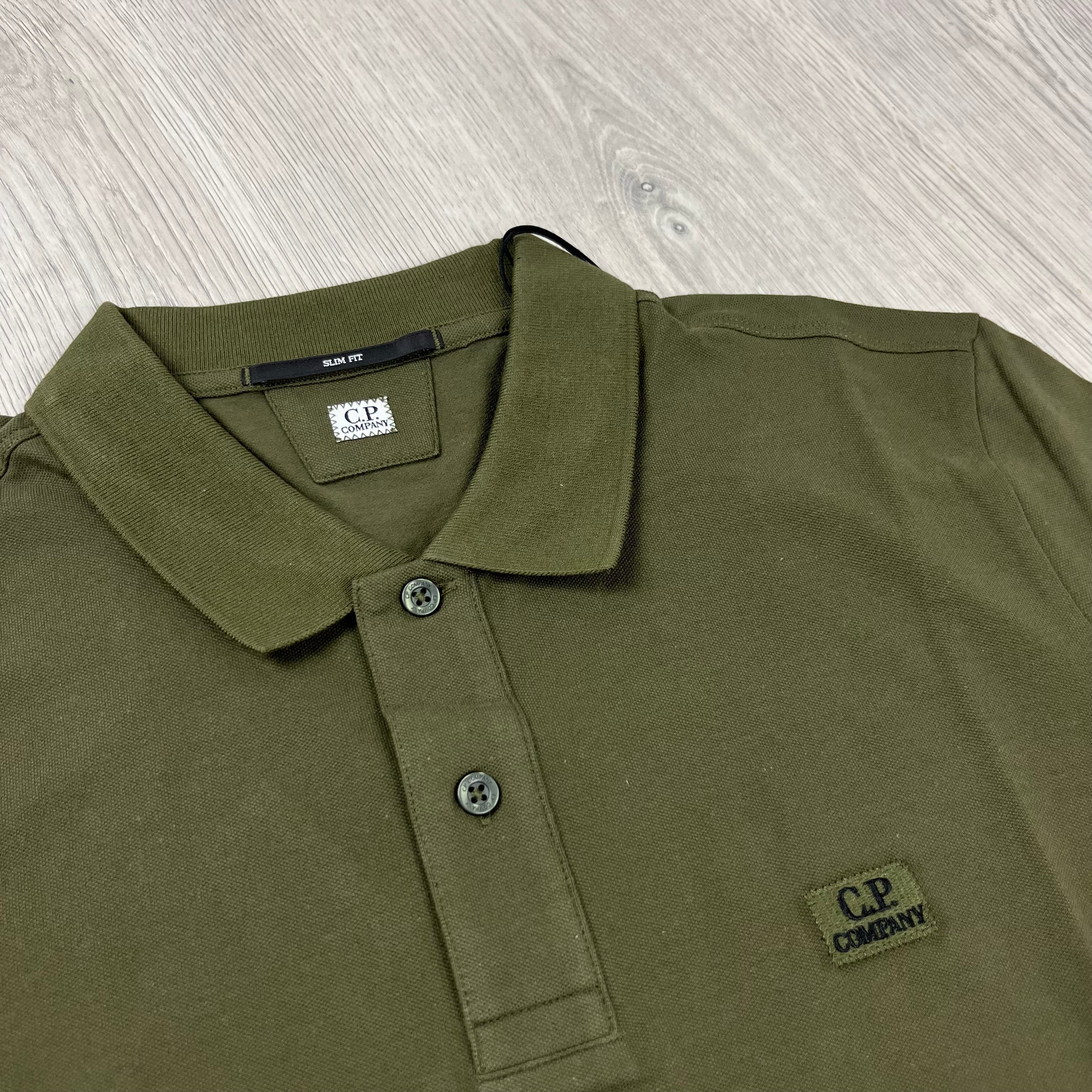 CP Company Piquet Polo Shirt - Ivy Green Ironleague
