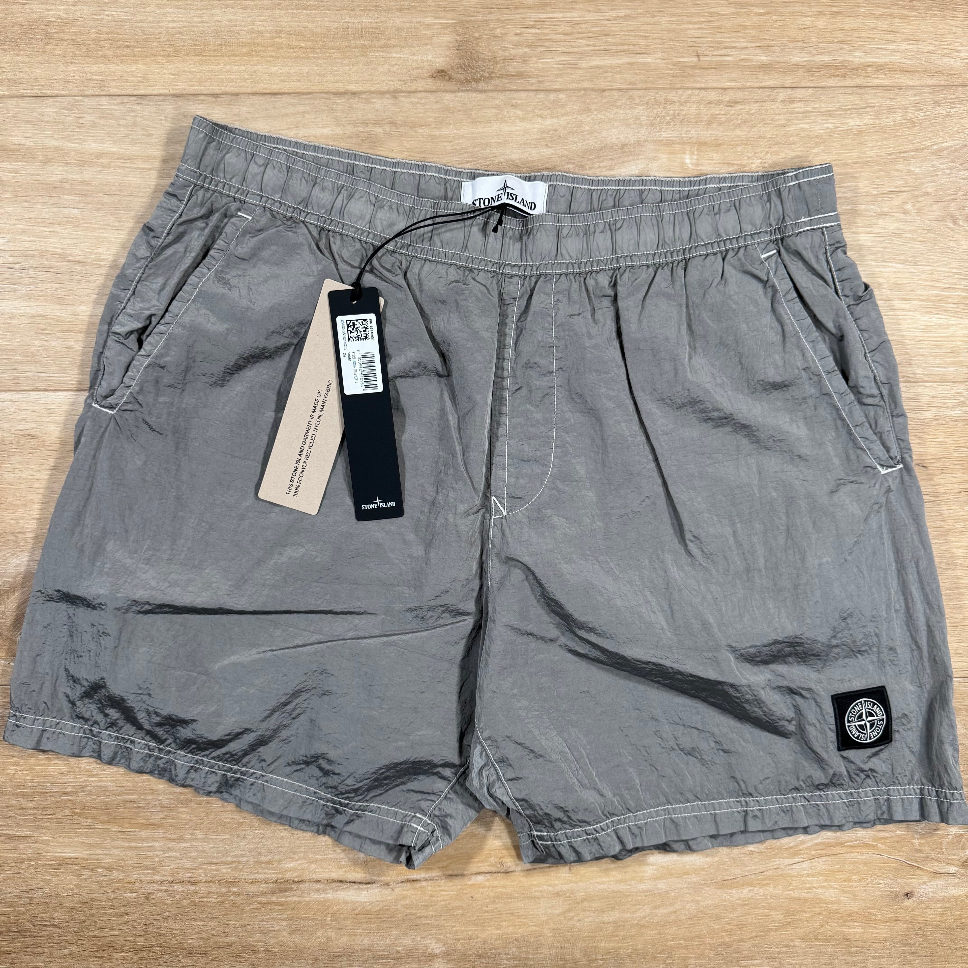 Stone Island Nylon Metal Swim Shorts in Pearl Grey Ironleague