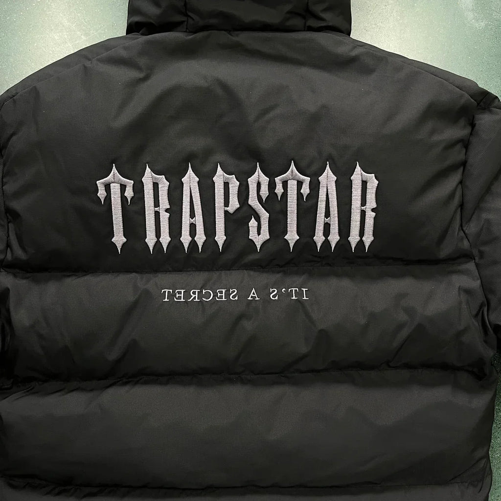 Trapstar Decoded Hooded Puffer 2.0 Jacket - Black Ironleague
