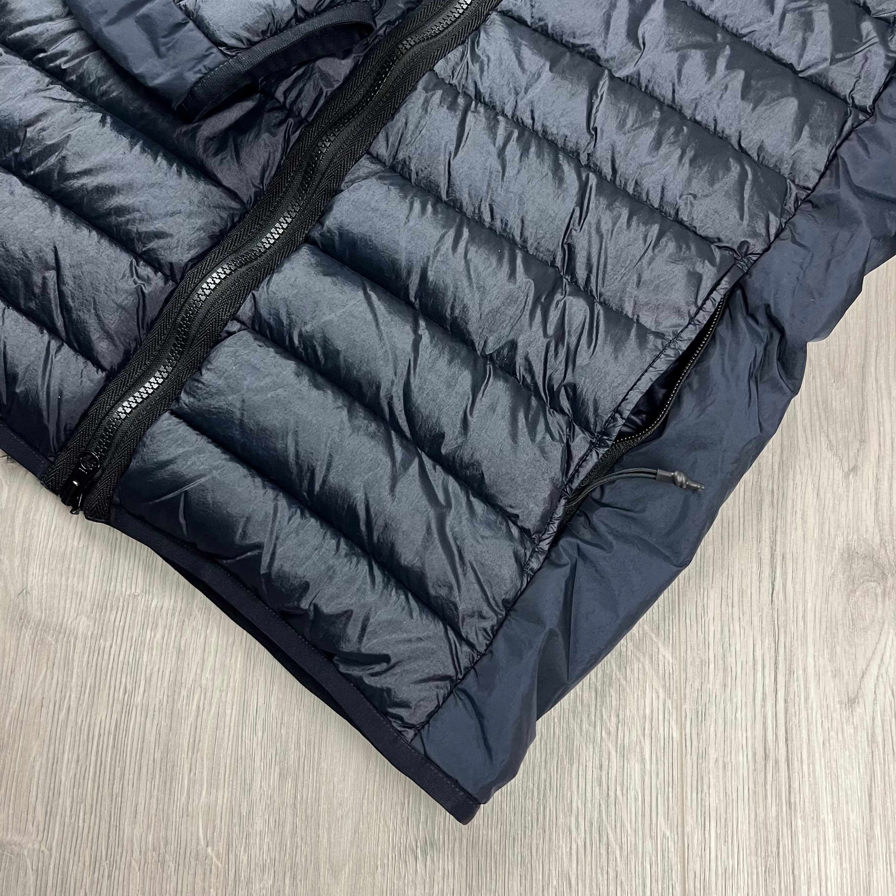 Stone Island Woven Down Jacket - Navy Ironleague