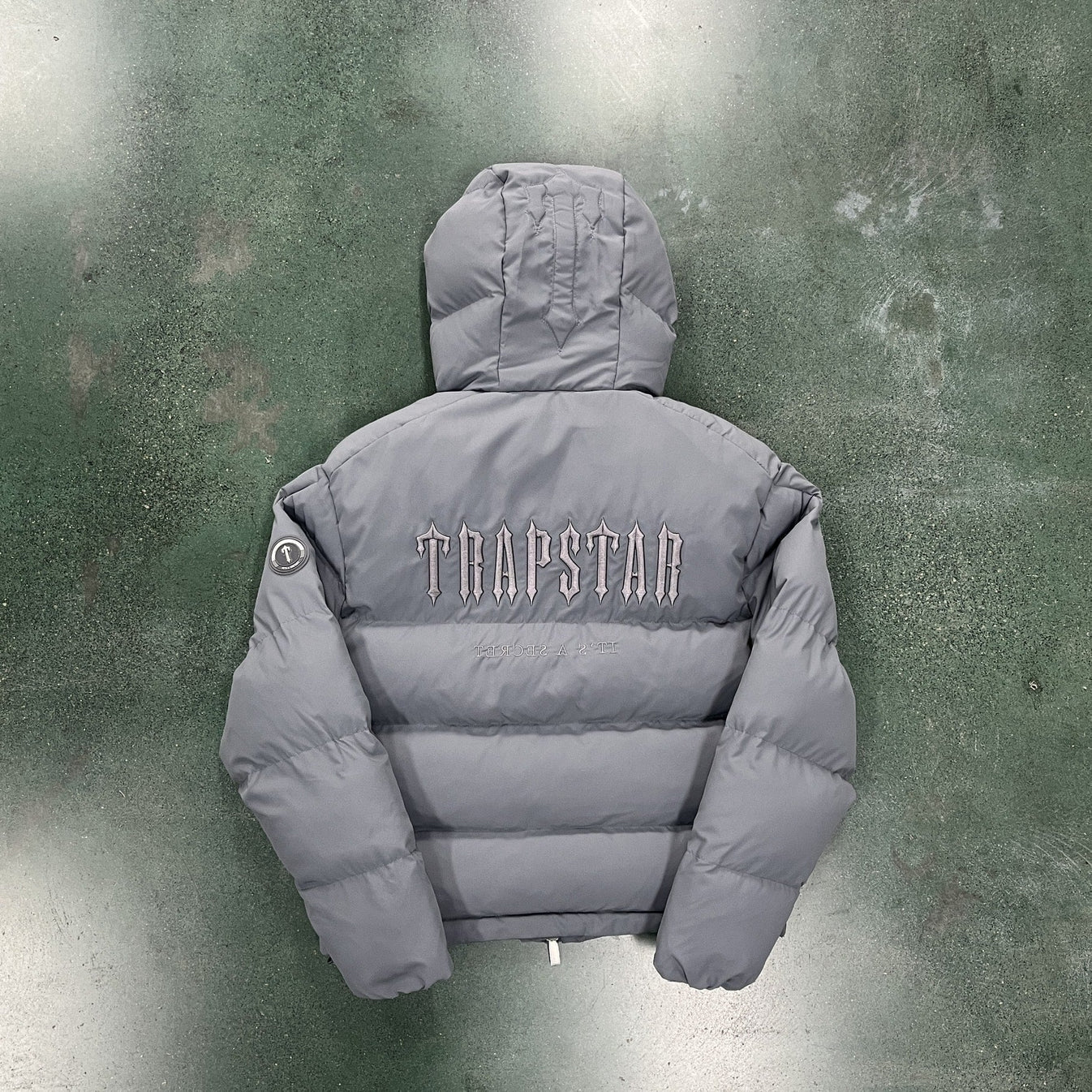 Trapstar Decoded 2.0 Hooded Puffer Jacket - Grey Ironleague