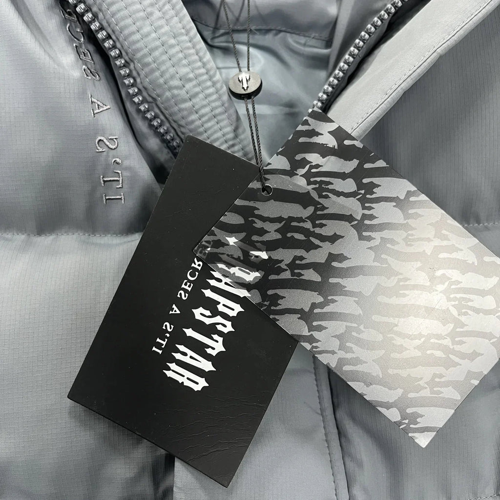 Trapstar Decoded 2.0 Hooded Puffer Jacket - Grey Ironleague