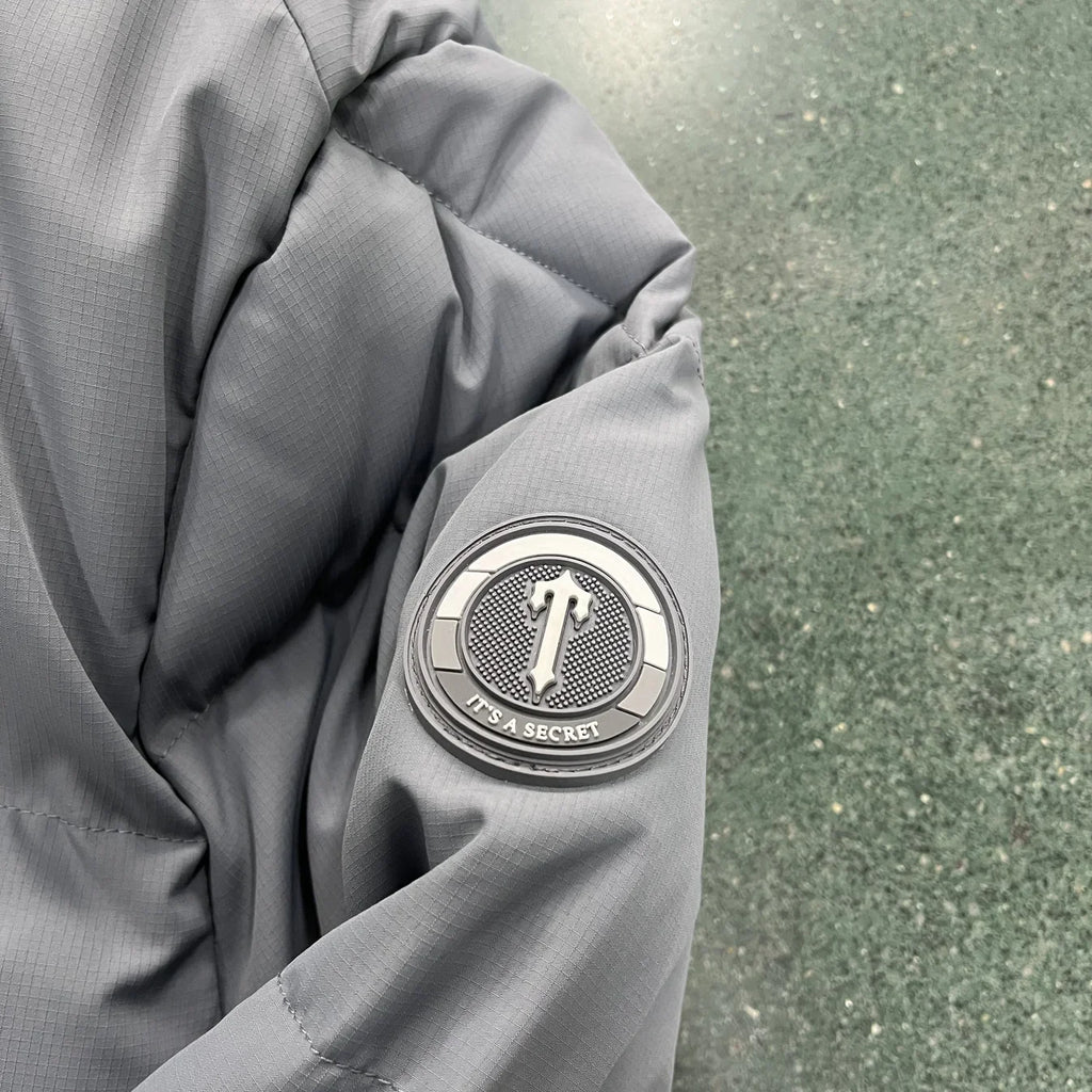 Trapstar Decoded 2.0 Hooded Puffer Jacket - Grey Ironleague