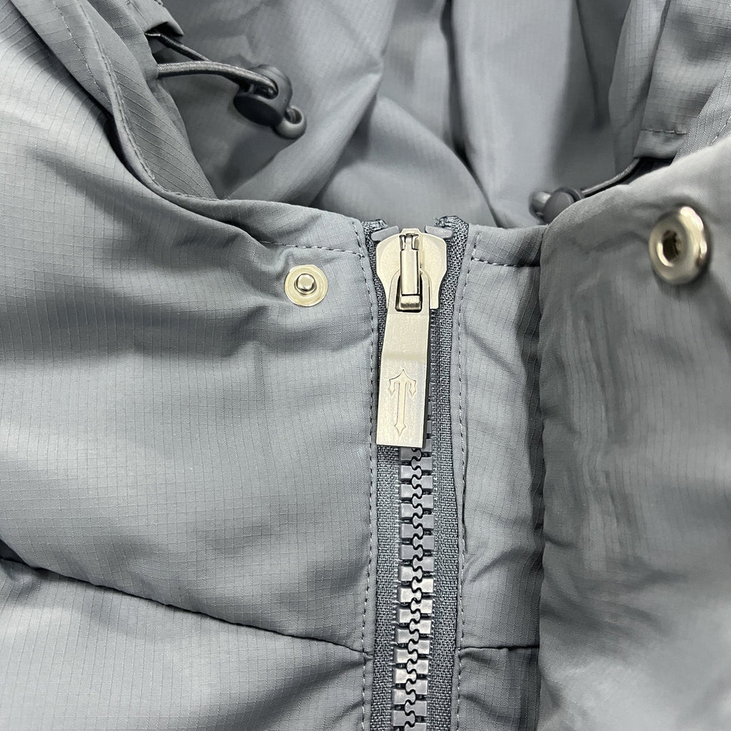 Trapstar Decoded 2.0 Hooded Puffer Jacket - Grey Ironleague