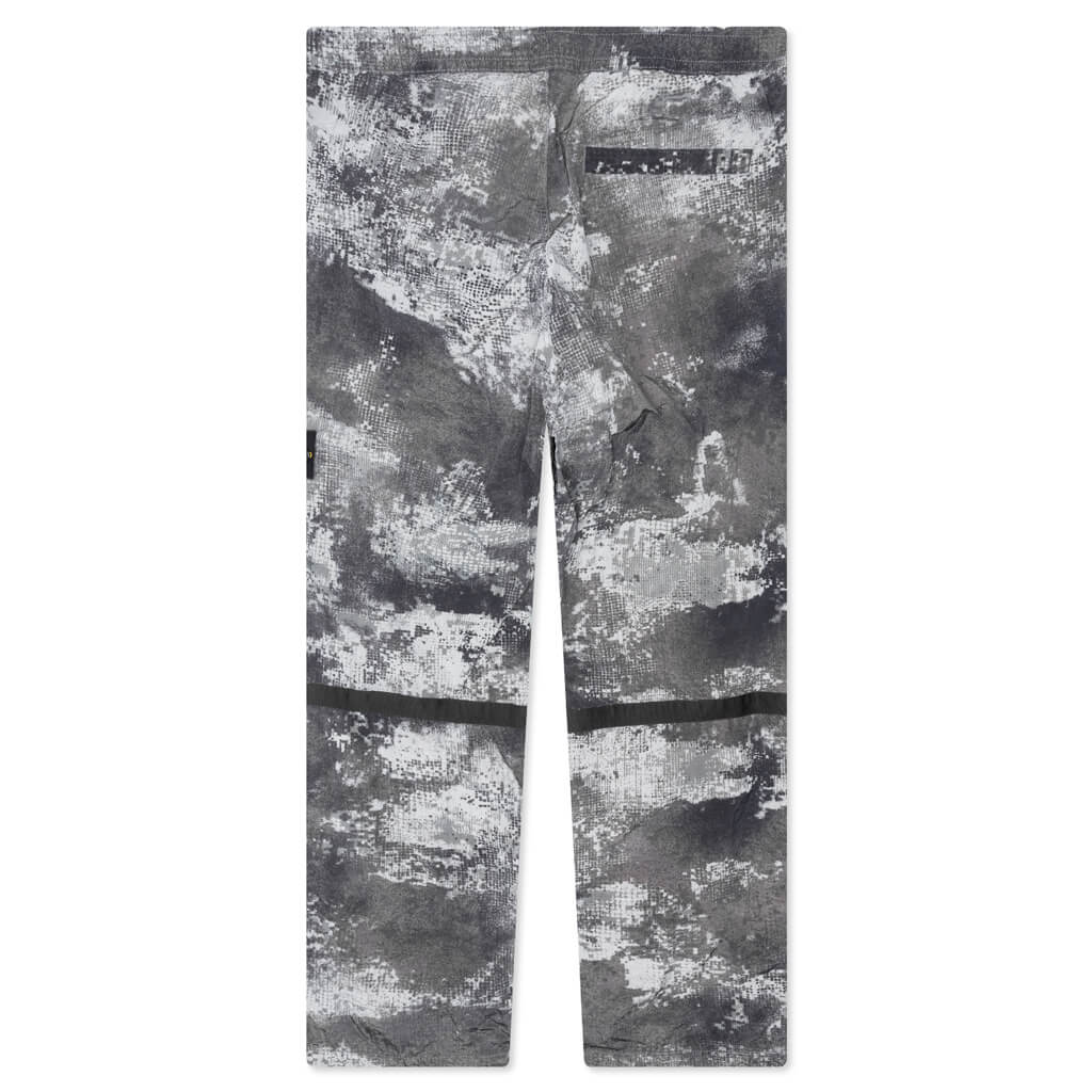 Stone Island Dissolving Grid Camo Loose Fit Pants - Grey