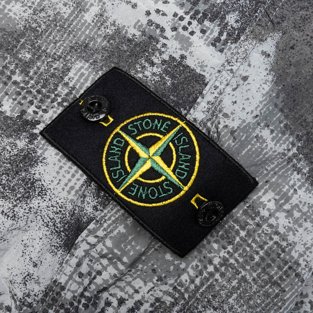 Stone Island Dissolving Grid Camo Loose Fit Pants - Grey