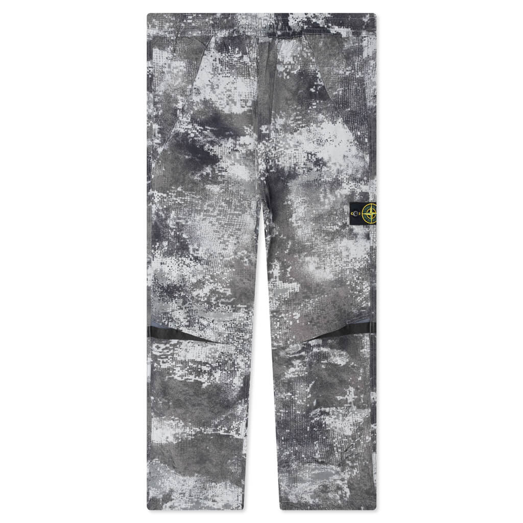 Stone Island Dissolving Grid Camo Loose Fit Pants - Grey